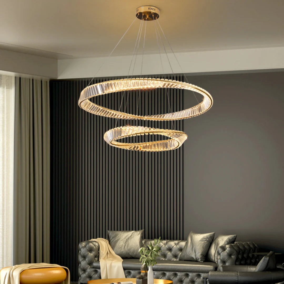 Wave Circle Elegant Crystal Chandelier - Nuvé