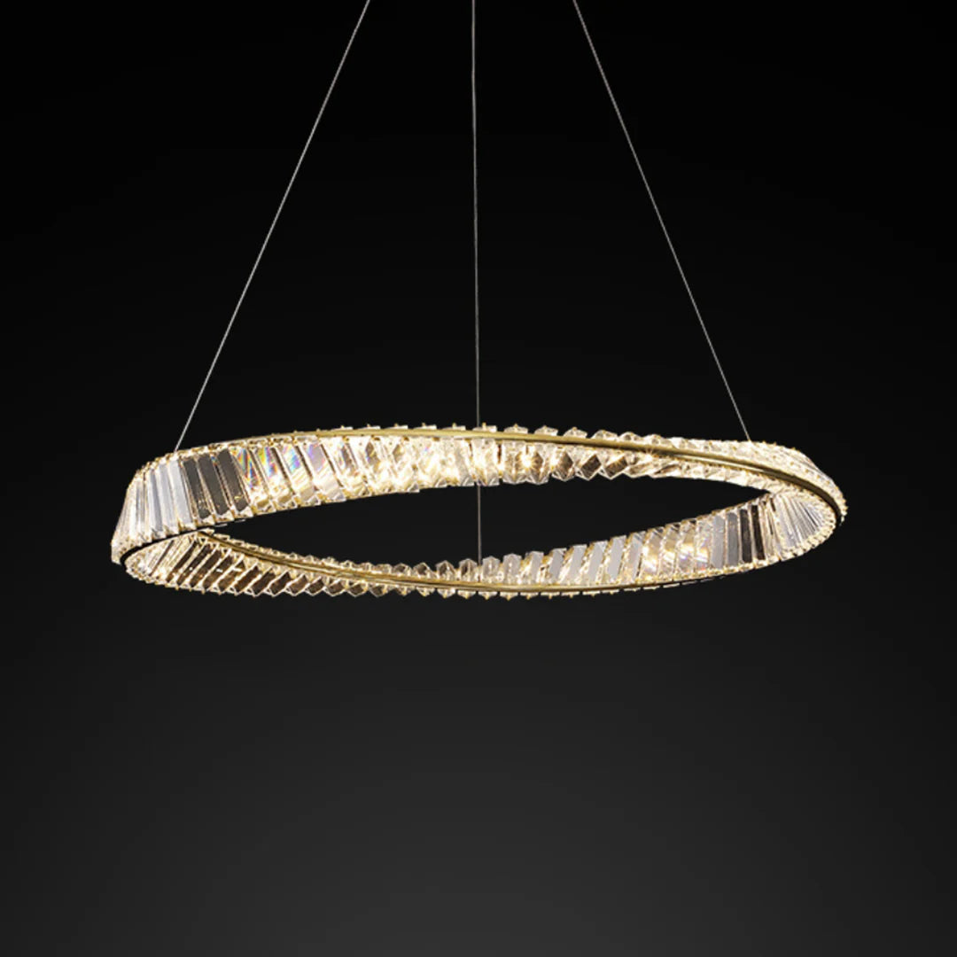 Wave Circle Elegant Crystal Chandelier - Nuvé
