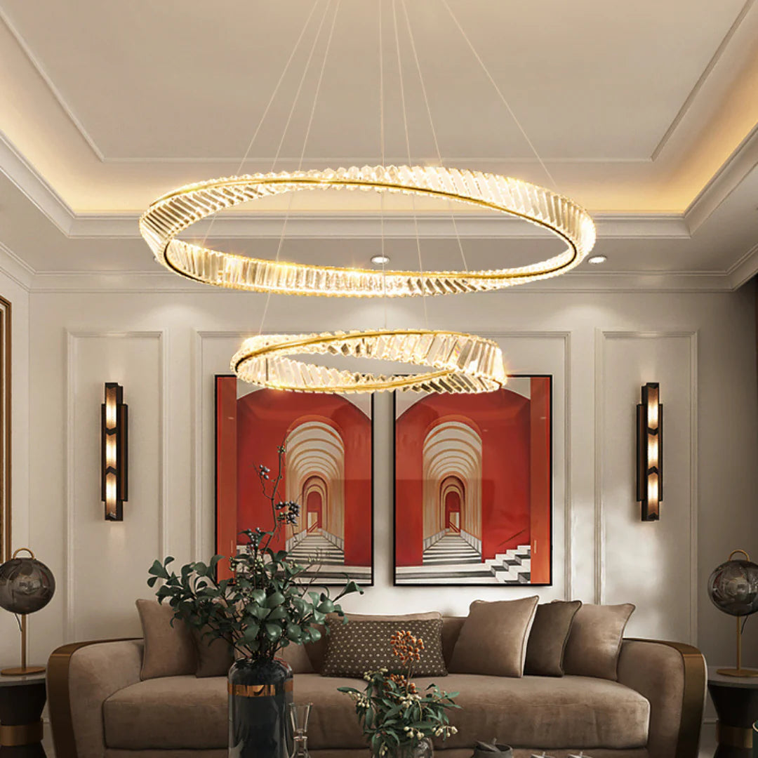 Wave Circle Elegant Crystal Chandelier - Nuvé