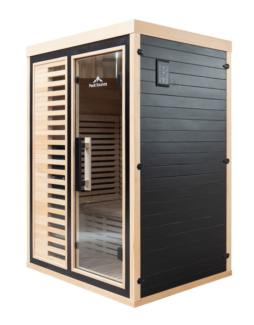 Peak Saunas Everest 2-Person Full Spectrum Infrared Sauna with XL Medical-Grade Red Light Therapy & Smart WiFi App Control