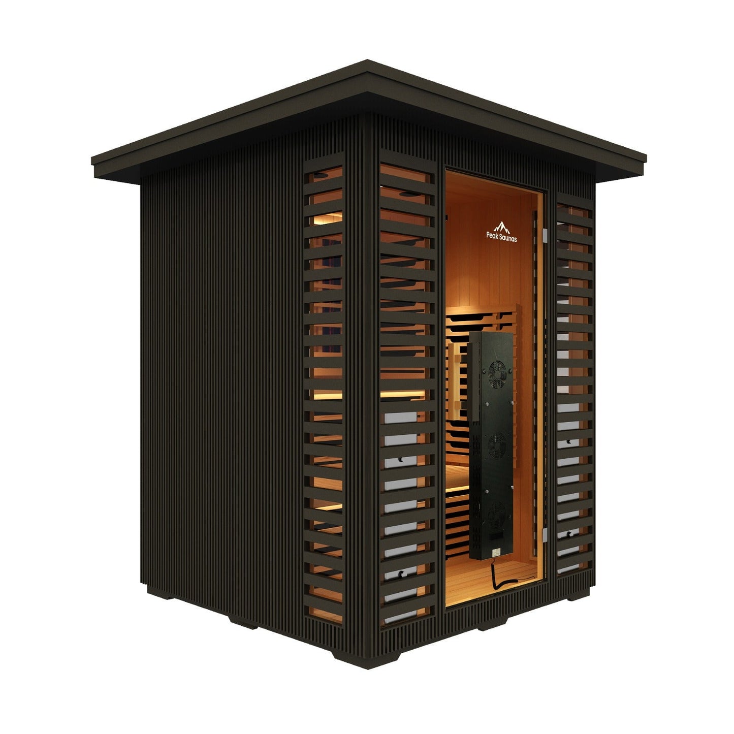 Peak Saunas Kilimanjaro 5-Person Outdoor Full Spectrum Infrared Sauna with XL Medical-Grade Red Light Therapy and Smart WiFi App Control - Nuvé