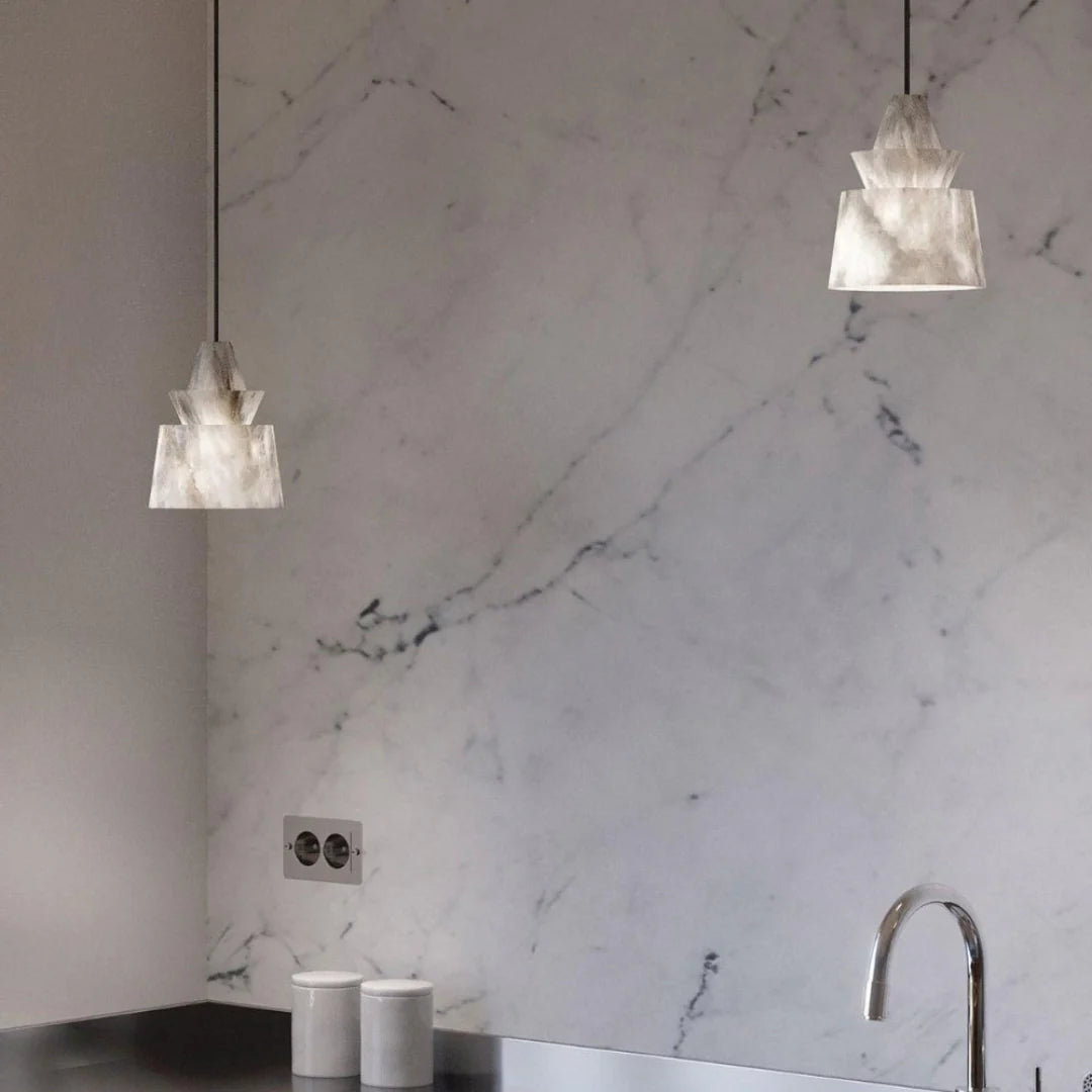 White Alabaster Pendant Light - Nuvé