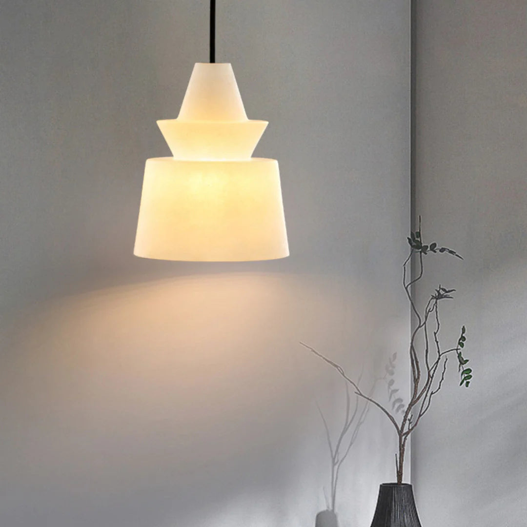 White Alabaster Pendant Light - Nuvé