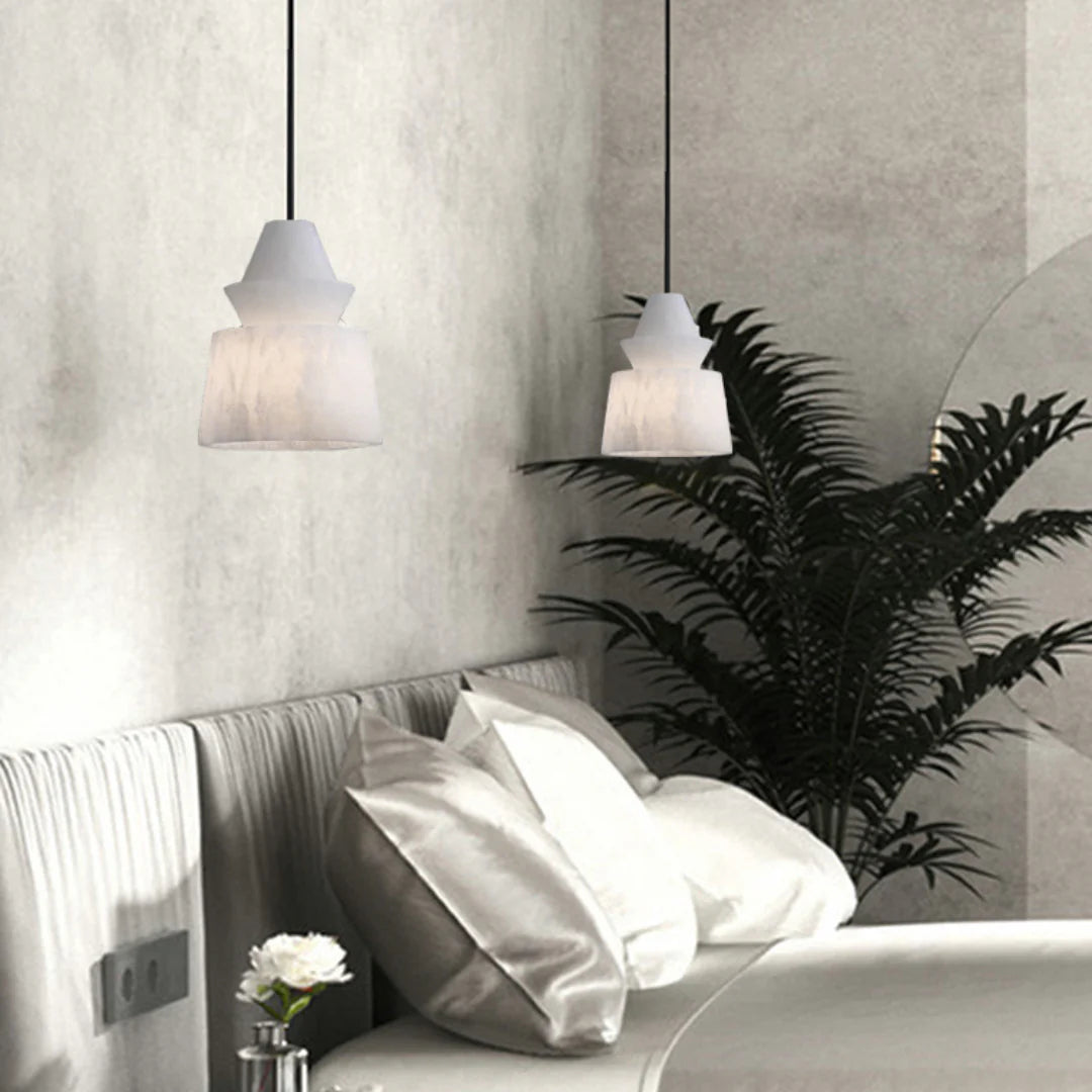 White Alabaster Pendant Light - Nuvé