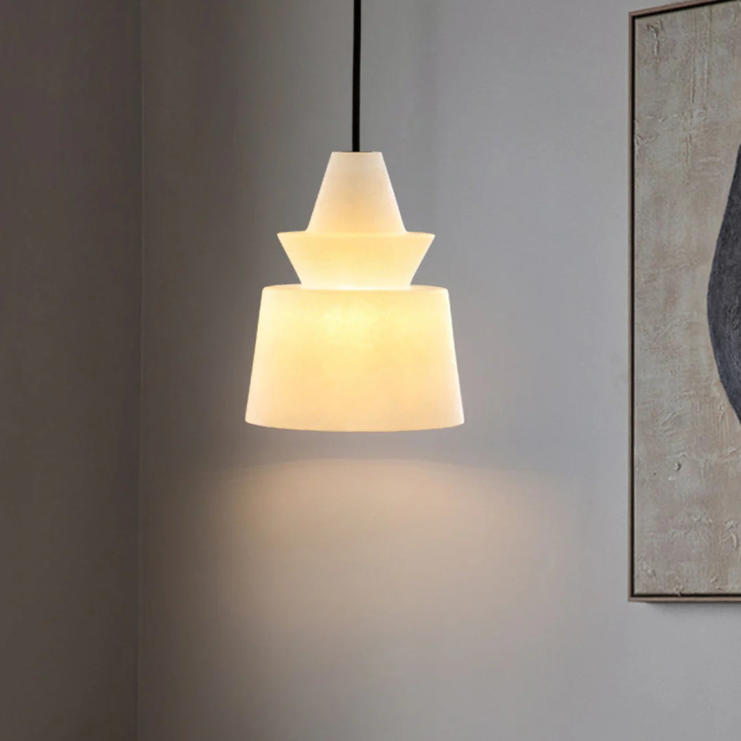 White Alabaster Pendant Light - Nuvé