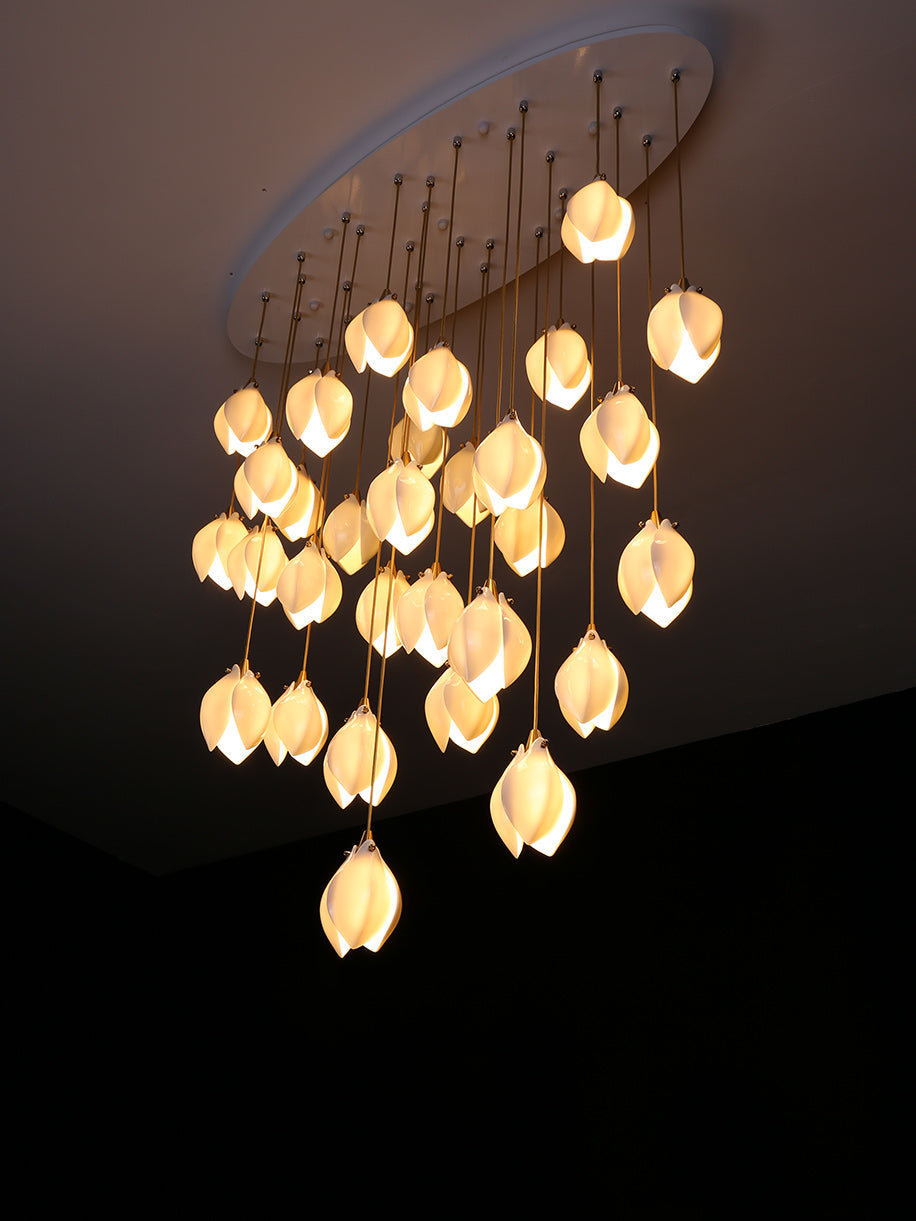 Bloom Porcelain Petals Pendant Light - Nuvé