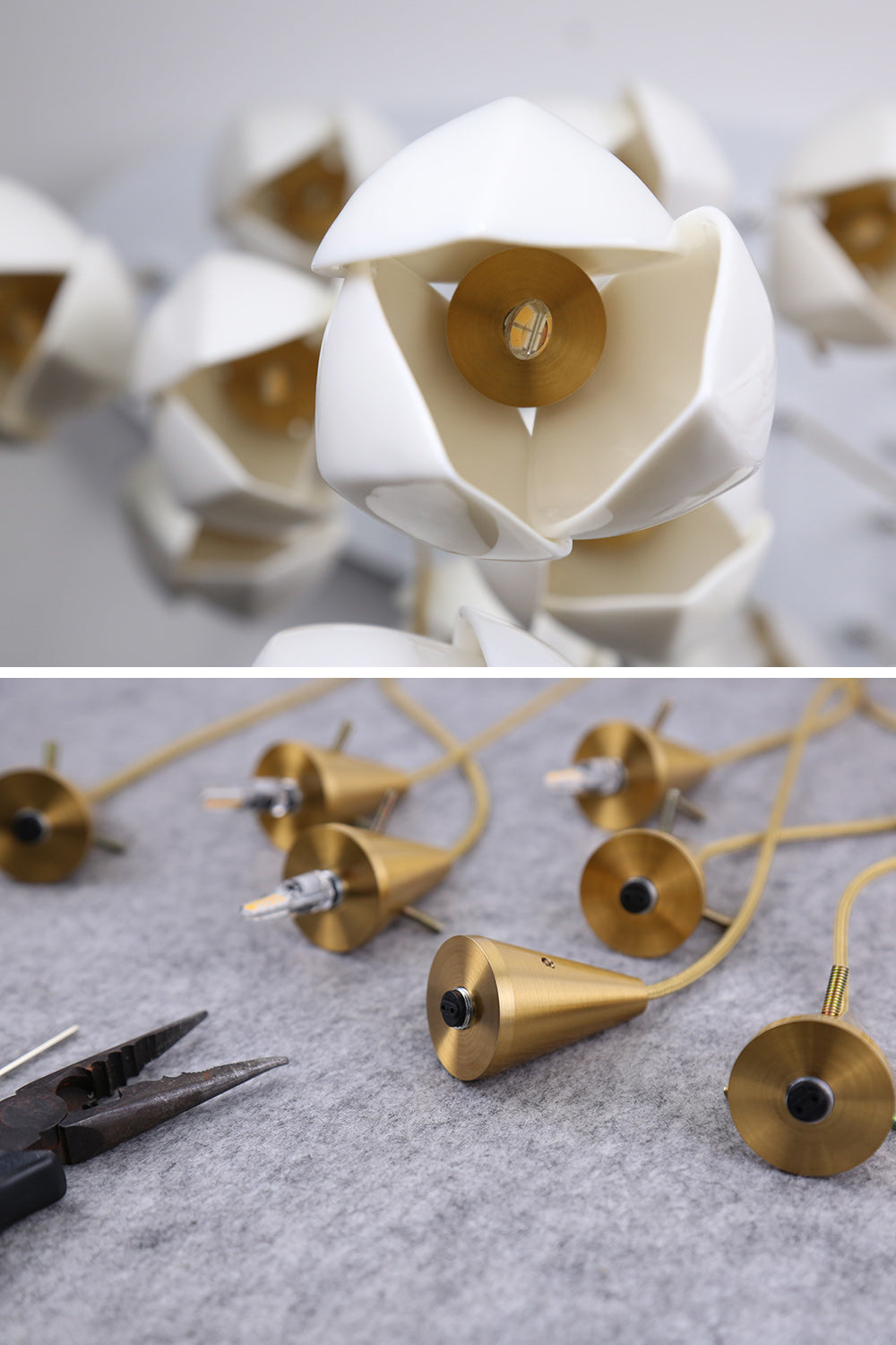 Bloom Porcelain Petals Pendant Light - Nuvé