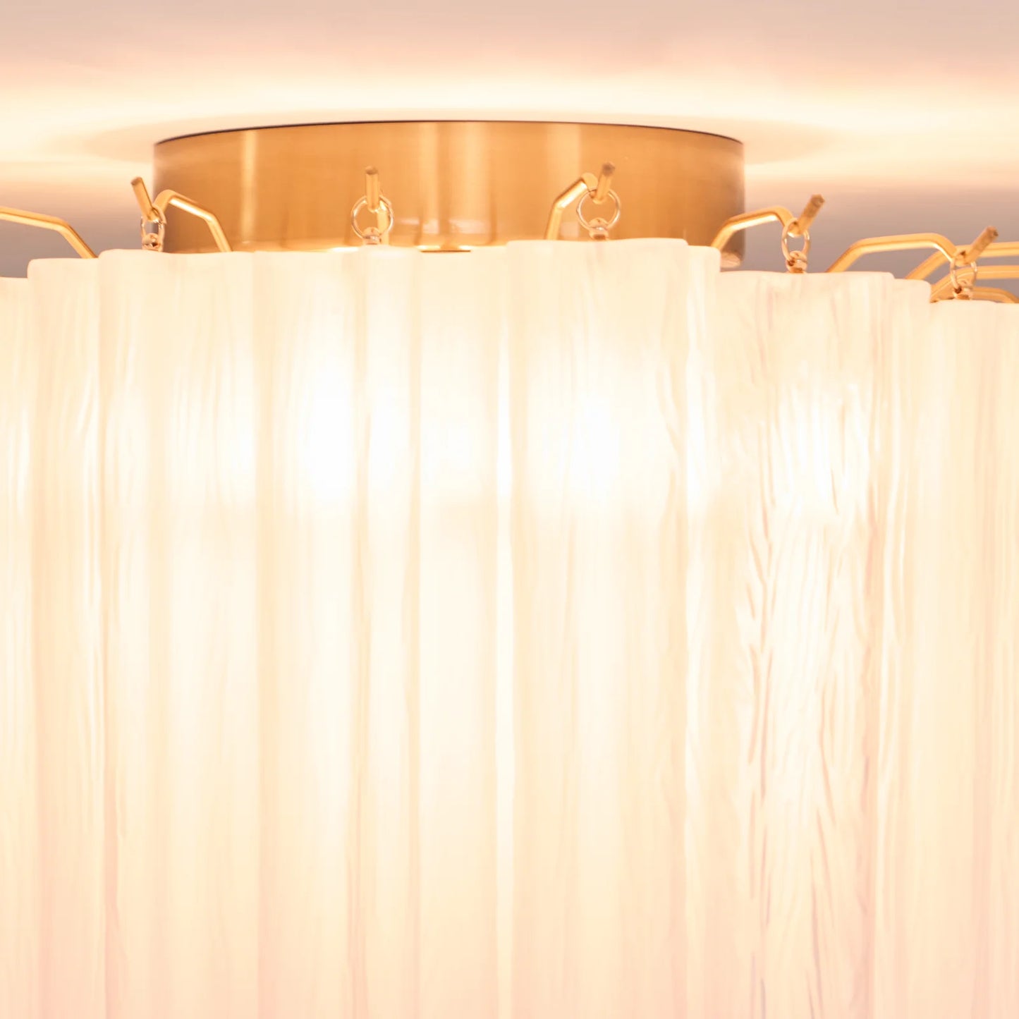 White Glass Tube Murano Ceiling Lamp - Nuvé