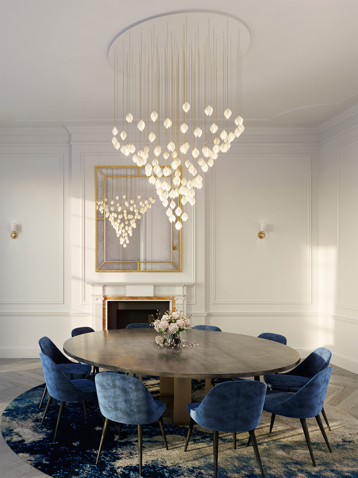 Bloom Porcelain Petals Pendant Light - Nuvé