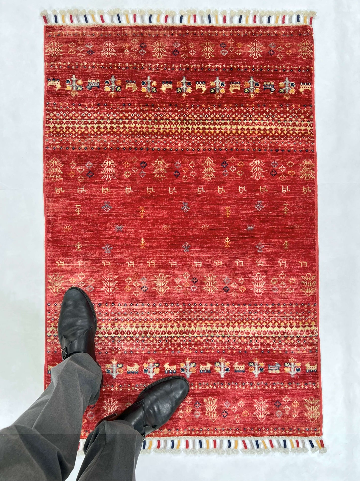 Afghan Gabbeh (2'07"x3'10") red - Nuvé