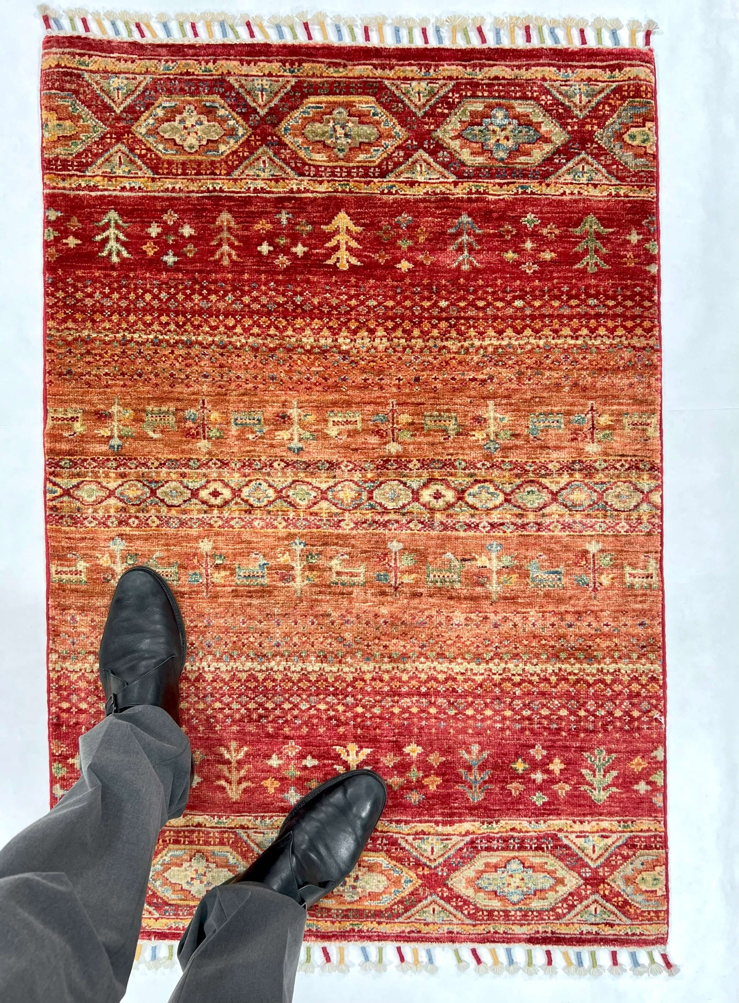 Afghan Khorjin-Gabben (2'08"x3'10") red/rust - Nuvé