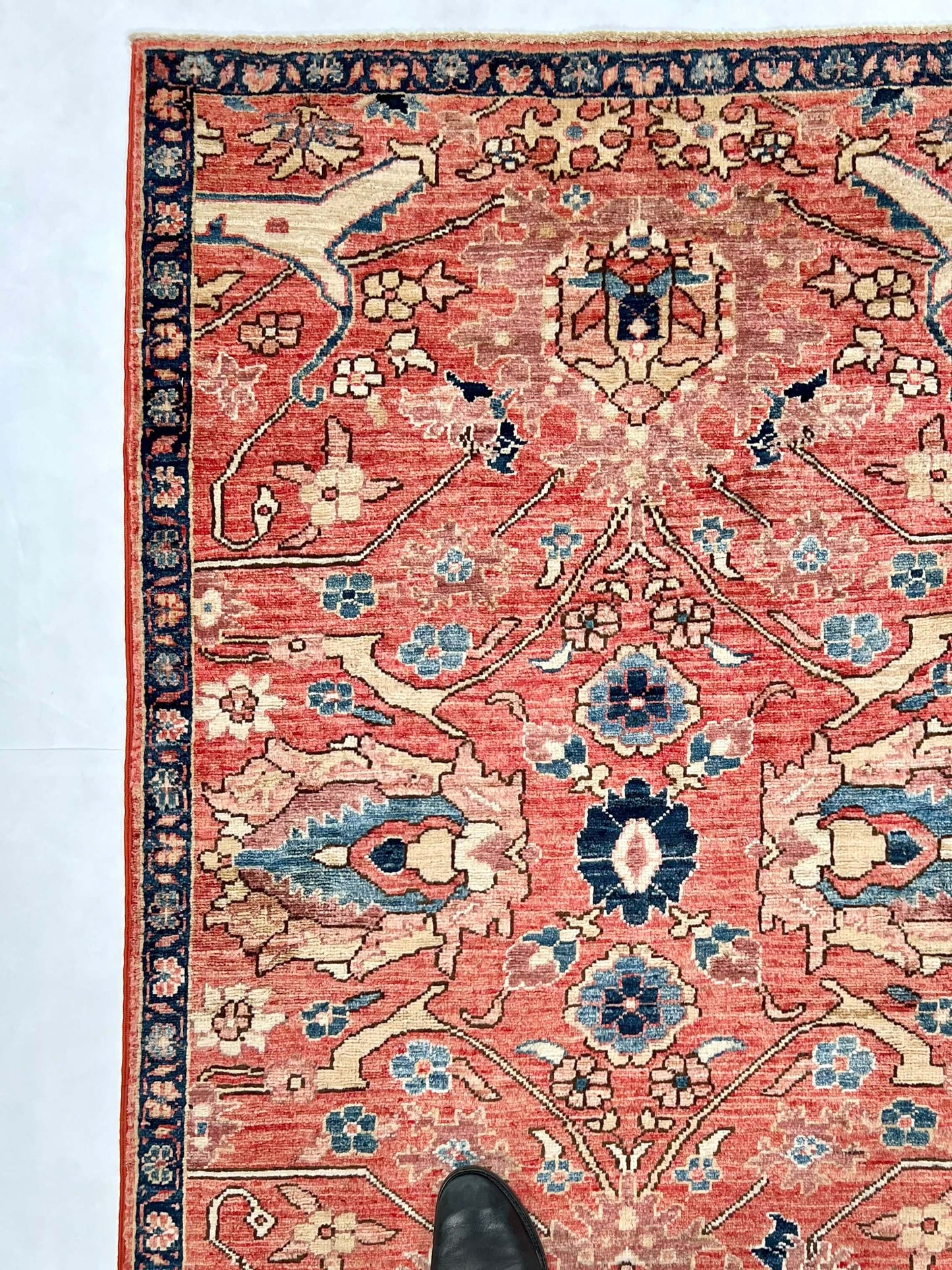 Afghan Ariana (3'00"x4'10") lt.red/navy - Nuvé