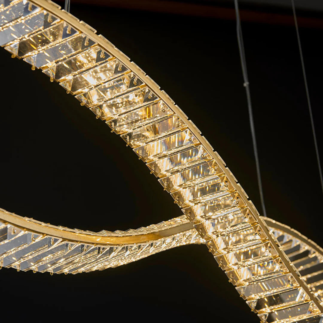 Gold Wave Crystal Chandelier - Nuvé