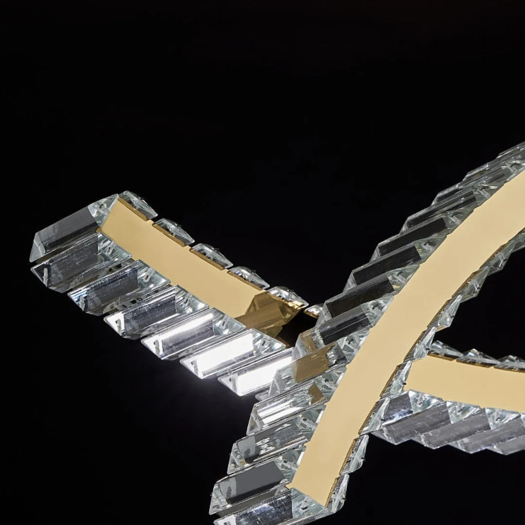Gold Wave Crystal Chandelier - Nuvé