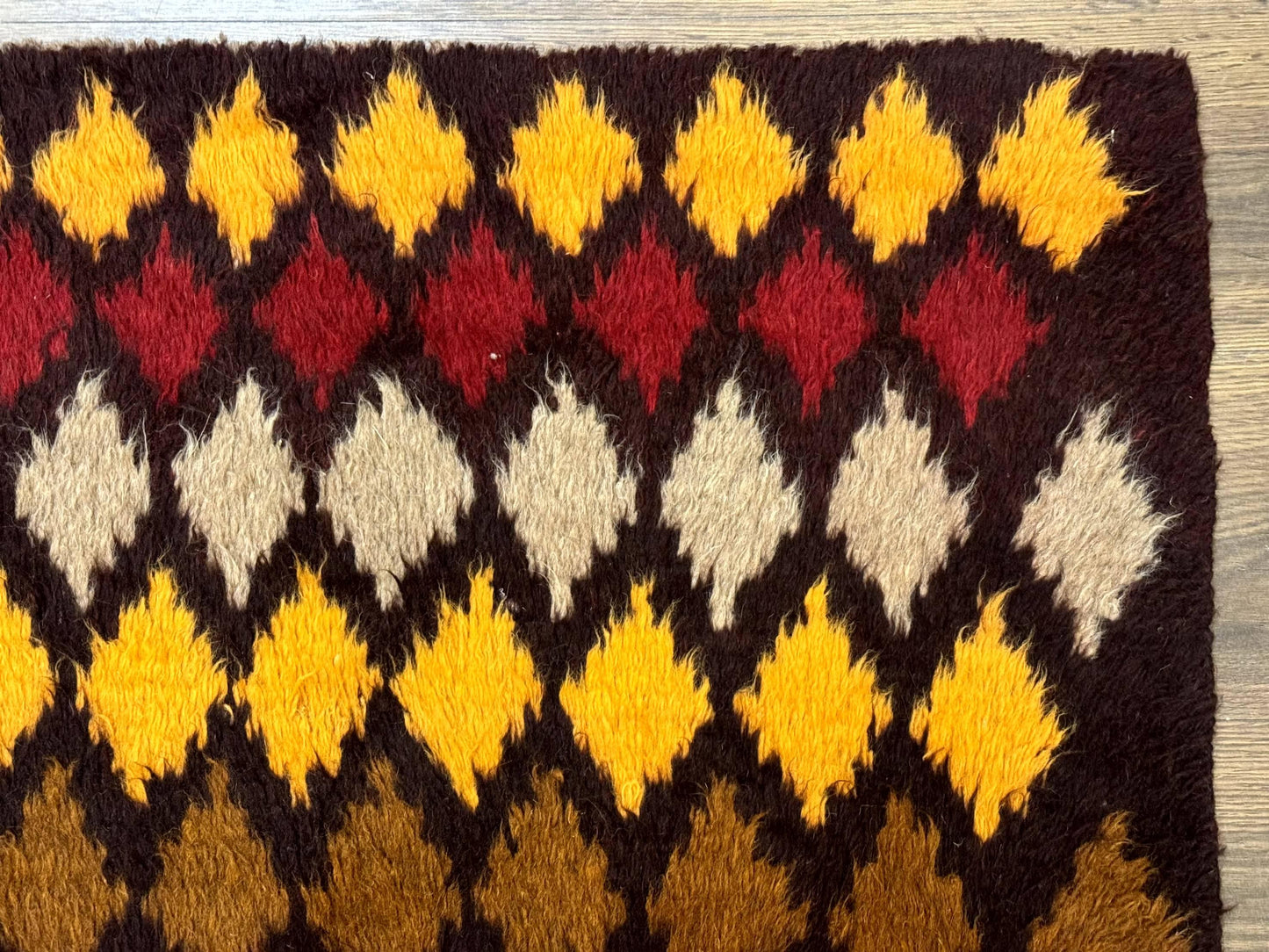 Shaggy Balouch Rug 3x4, Tribal Rug, Afghan Rug, Brown, Multicolor - Nuvé