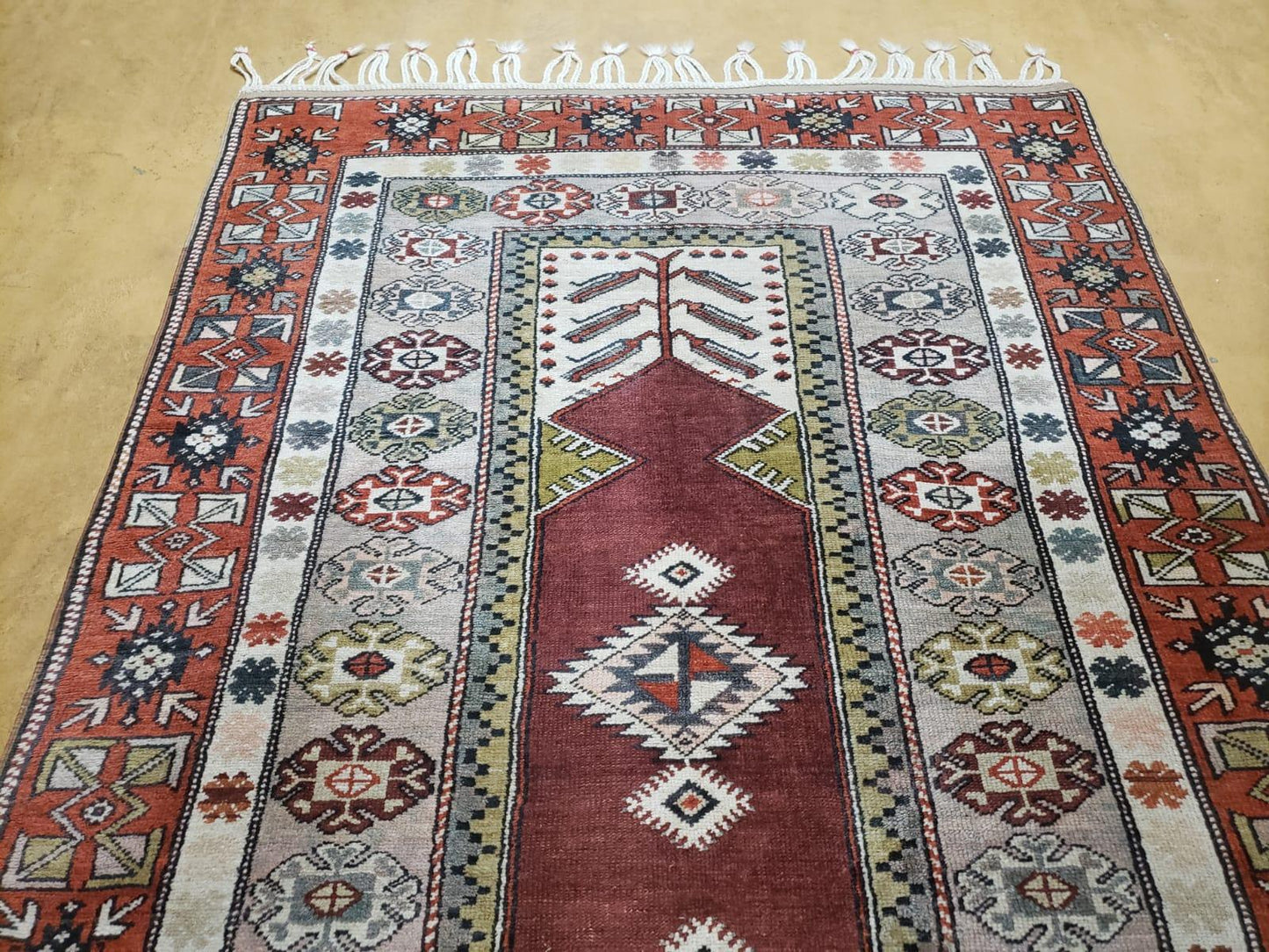 4x8 Turkish Rug - Turkish Oriental Carpet - Tribal Rug - Talesh Rug - Hand Knotted Wool Area Rug 4' 4" x 7' 6" Bedroom Rug Vintage - Nuvé