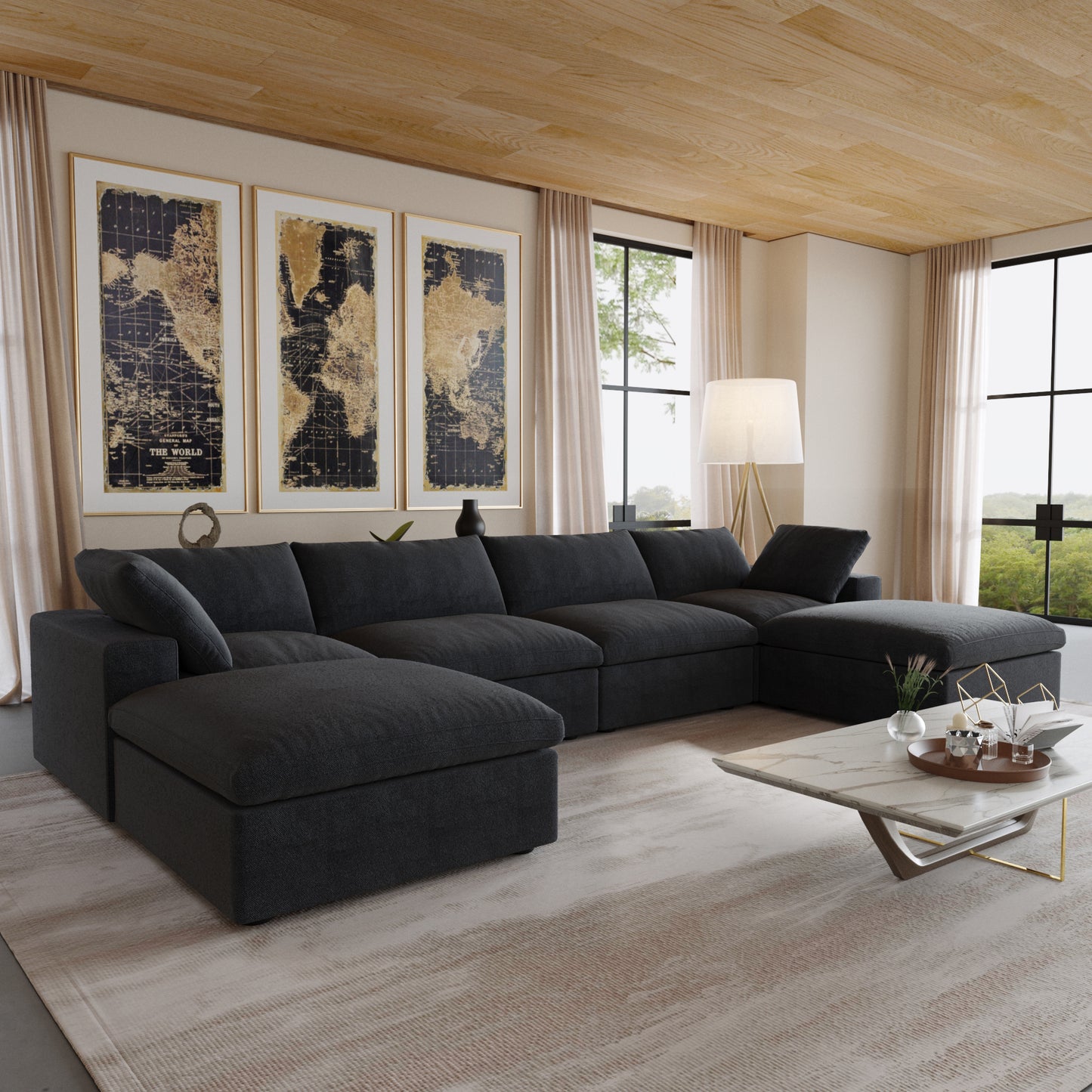 Nuvé® Solace Modular Bouclé Cloud Sofa