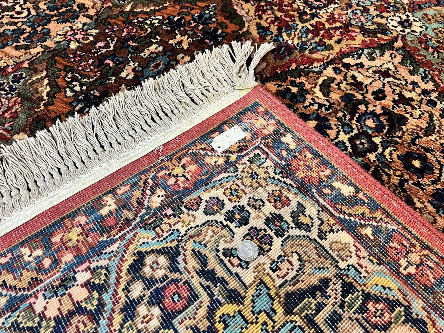 Karastan Multicolor Panel Kirman Rug #717, Wool Karastan Rug 12 x 16, Extra Large Karastan Area Rug, Original Karastan Collection 700 Series - Nuvé