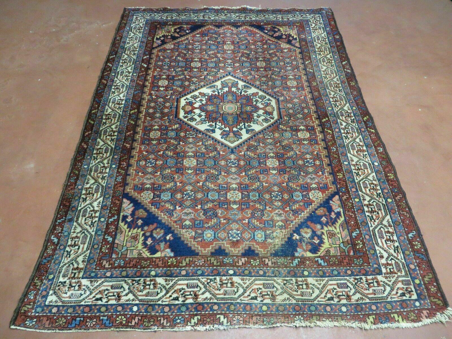4' X 7' Antique Handmade Turkish Sivas Floral Oriental Wool Rug Organic - Nuvé