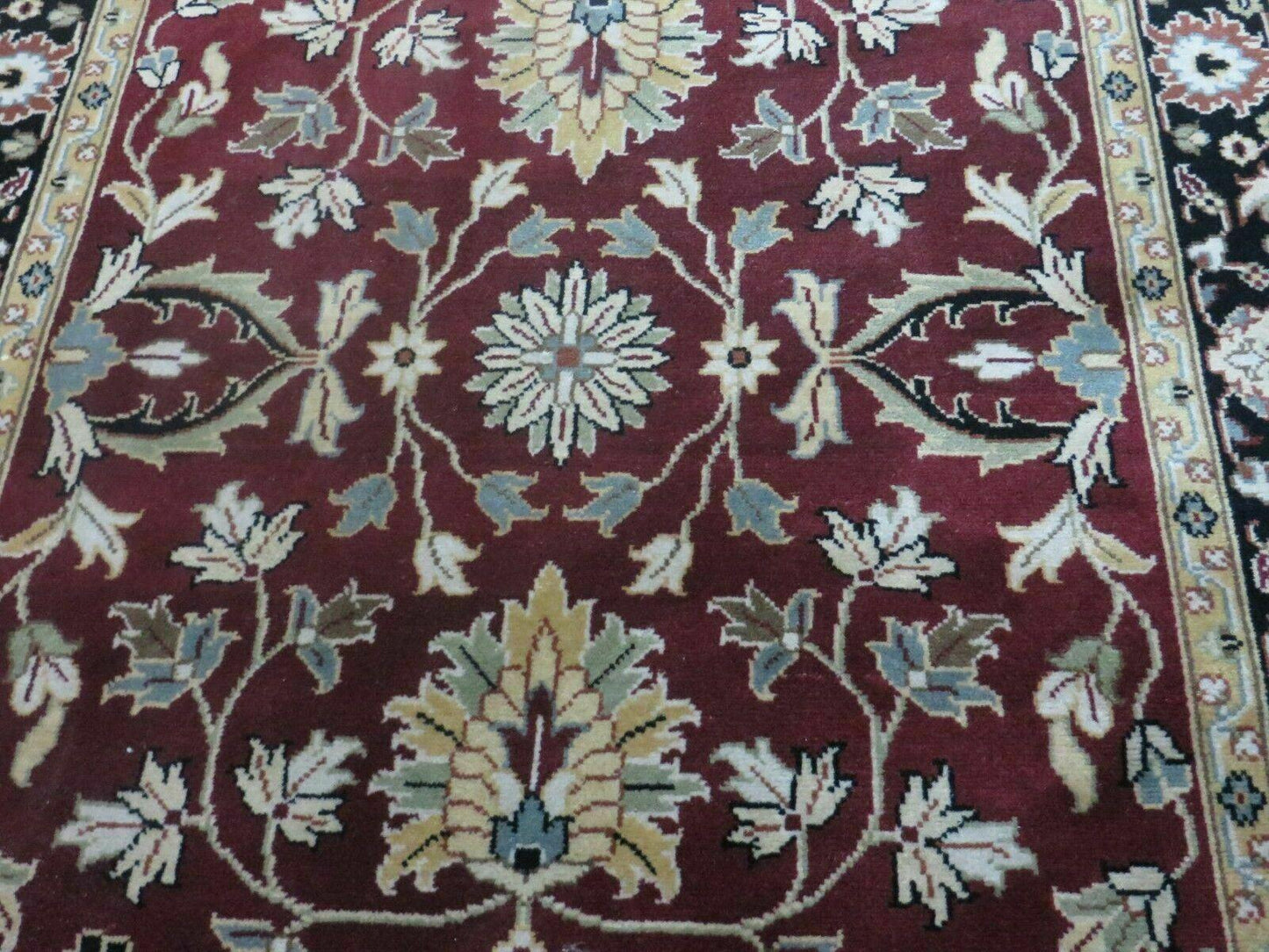 4' X 6' Handmade Finely Knotted Indian Agra Pattern Wool Rug Nice - Nuvé