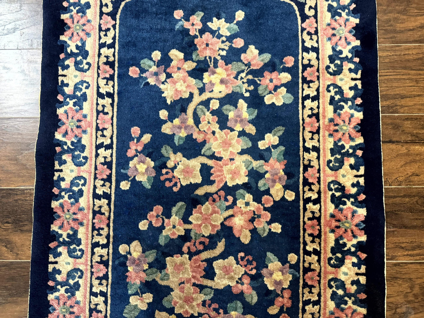 Chinese Rug 3x6, Peking Rug, Blue Chinese Wool Rug, Fete Rug - Nuvé