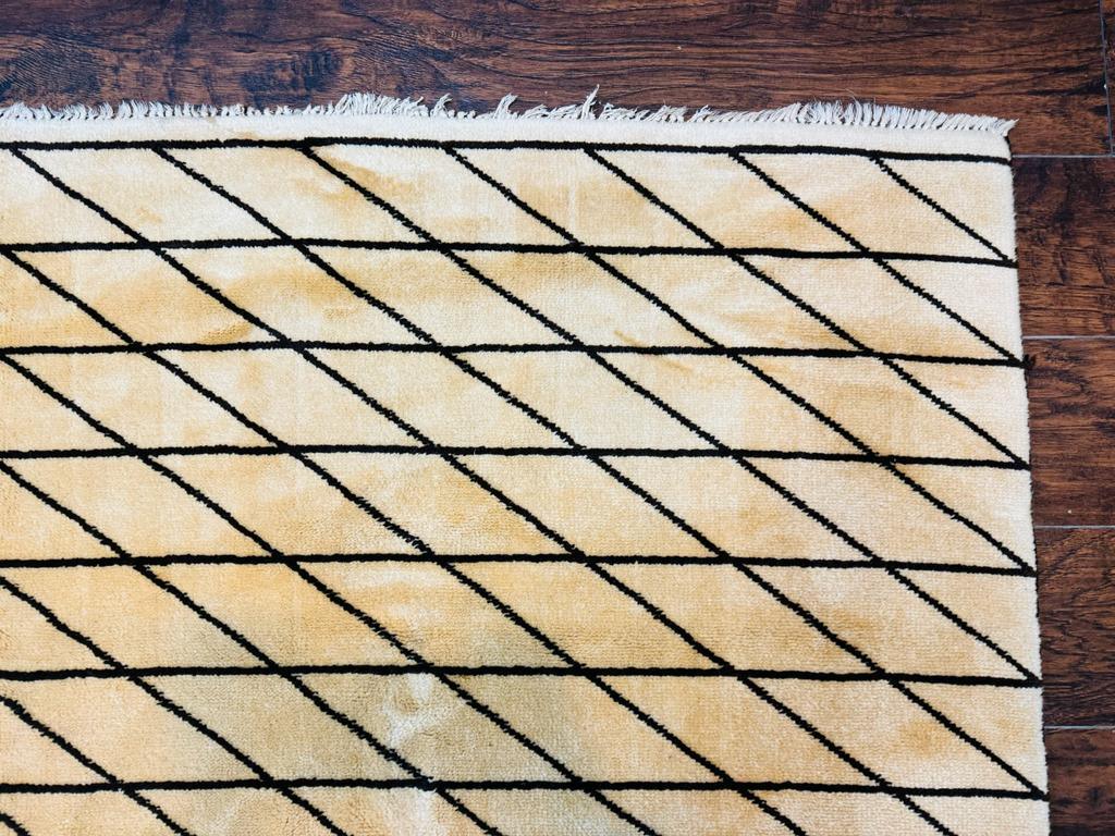 German Rug 7x10, Vintage Handmade Carpet, Contemporary - Nuvé
