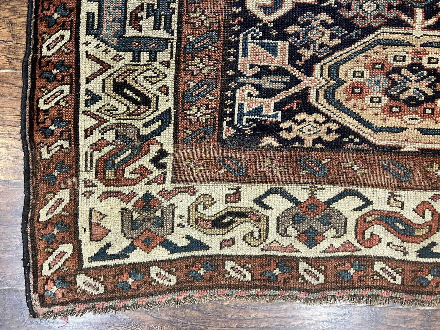 Antique Persian Tribal Runner Rug 4.6 x 9.8, Kurdish Runner, Rug for Hallway or Kitchen, 1920s Carpet, Wool Handmade Rug - Nuvé