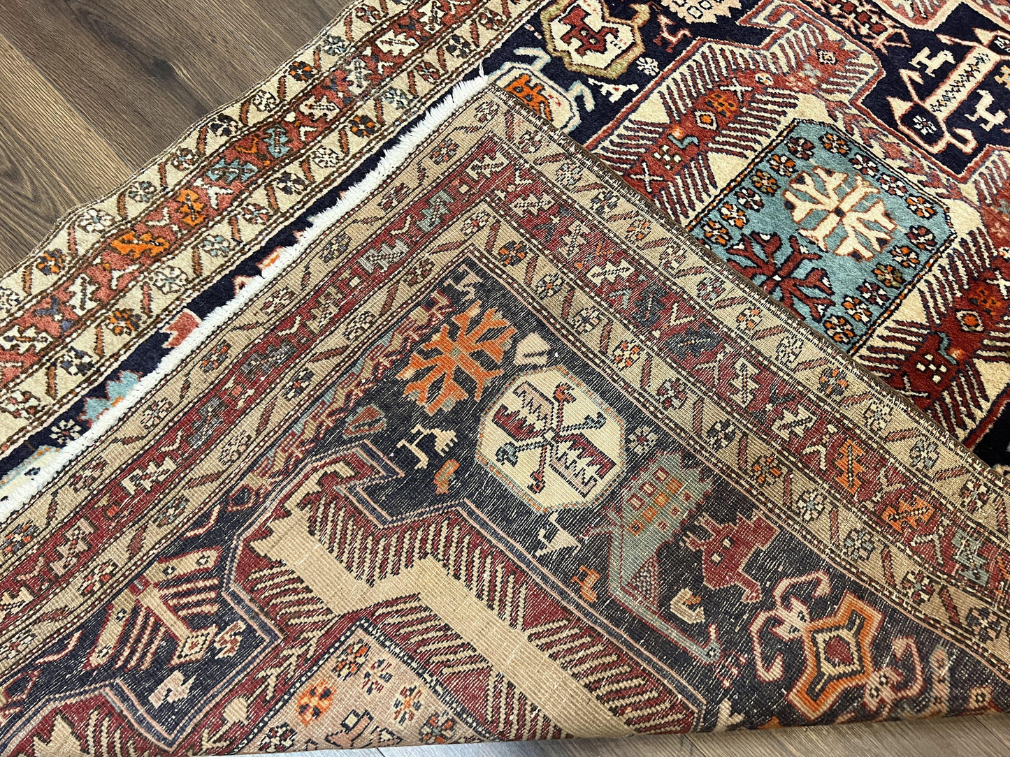 Persian Ardabil Wide Runner Rug 4x10 - Geometric Medallions & Animal Pictorials - Nuvé