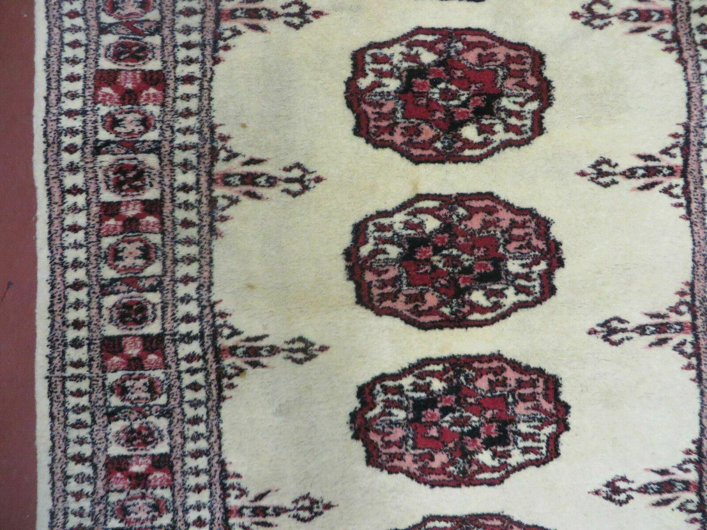 2' 7" x 7' Handmade Finely Knotted Pakistani Turkoman Bokhara Detailed Wool Rug - Nuvé