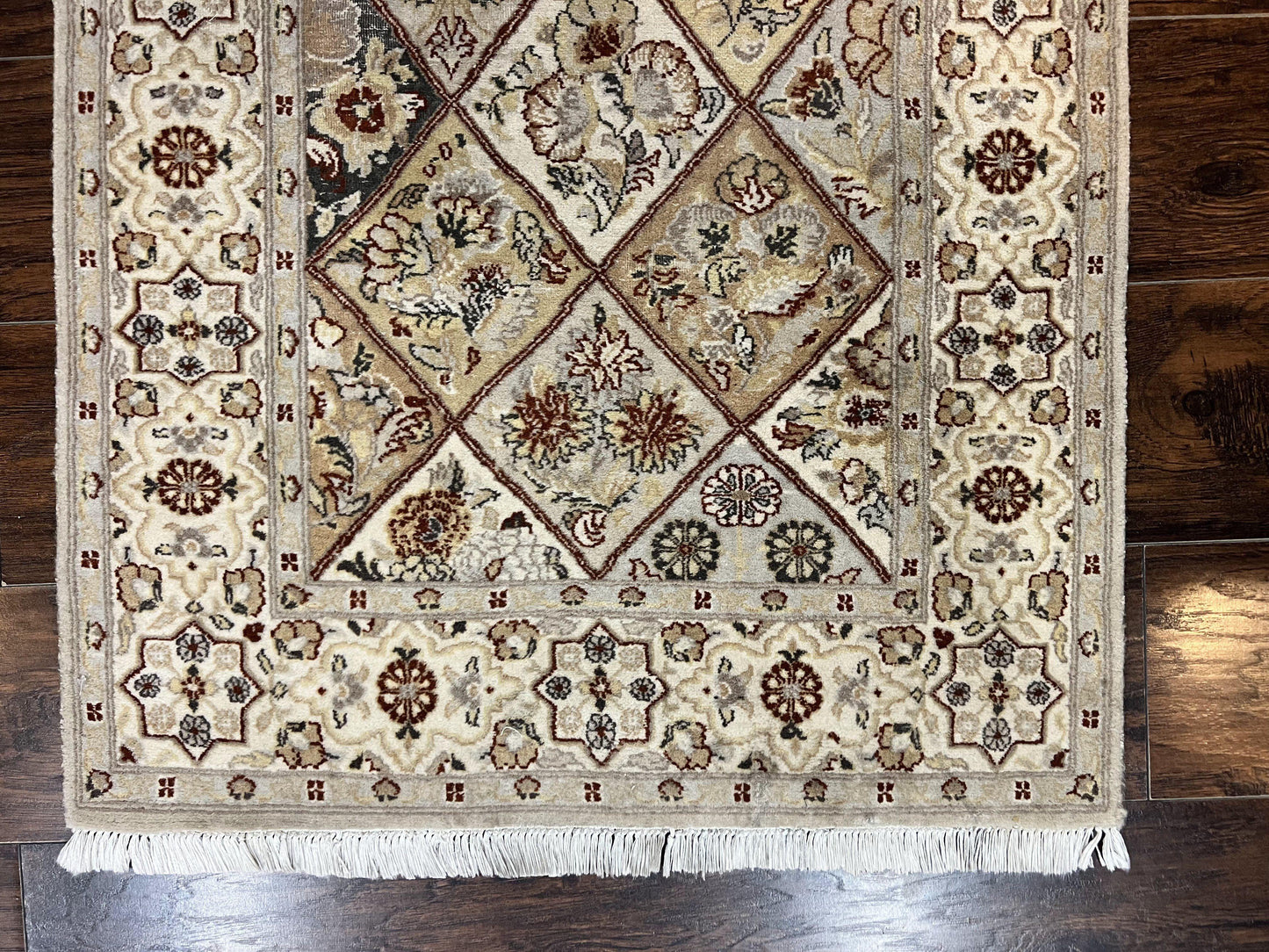 Pak Persiann Runner Rug 2.7 x 12, Handmade Wool Vintage Hallway Rug, Panel Design - Nuvé