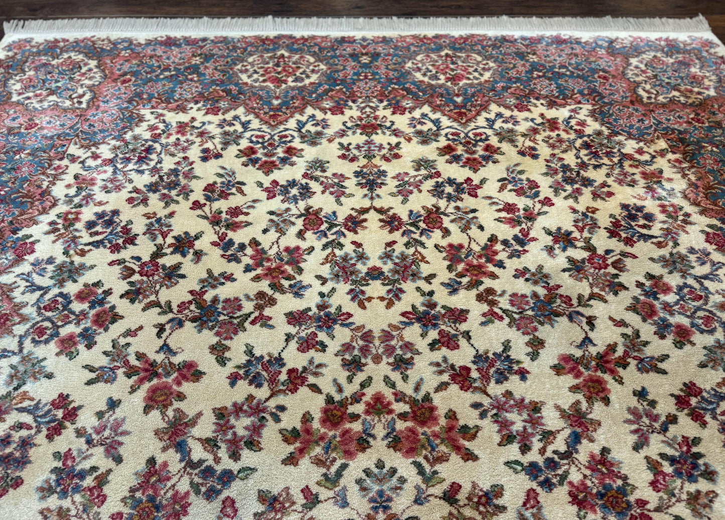Karastan Rug 8.8 x 12 Ivory Kirman #788, Original 700 Series, Wool Karastan Carpet, Karastan Area Rug, Vintage Karastan, Living Room Rug - Nuvé