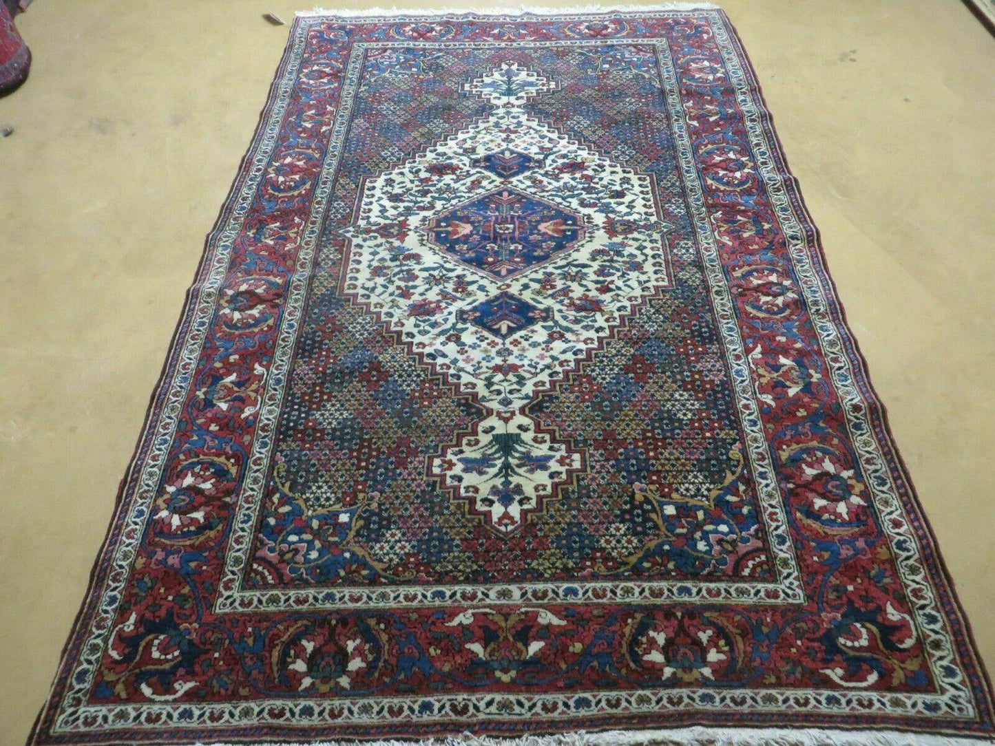 4' X 7' Vintage Handmade Turkish Floral Orient Medallion Wool Veg Dye Rug Nice - Nuvé