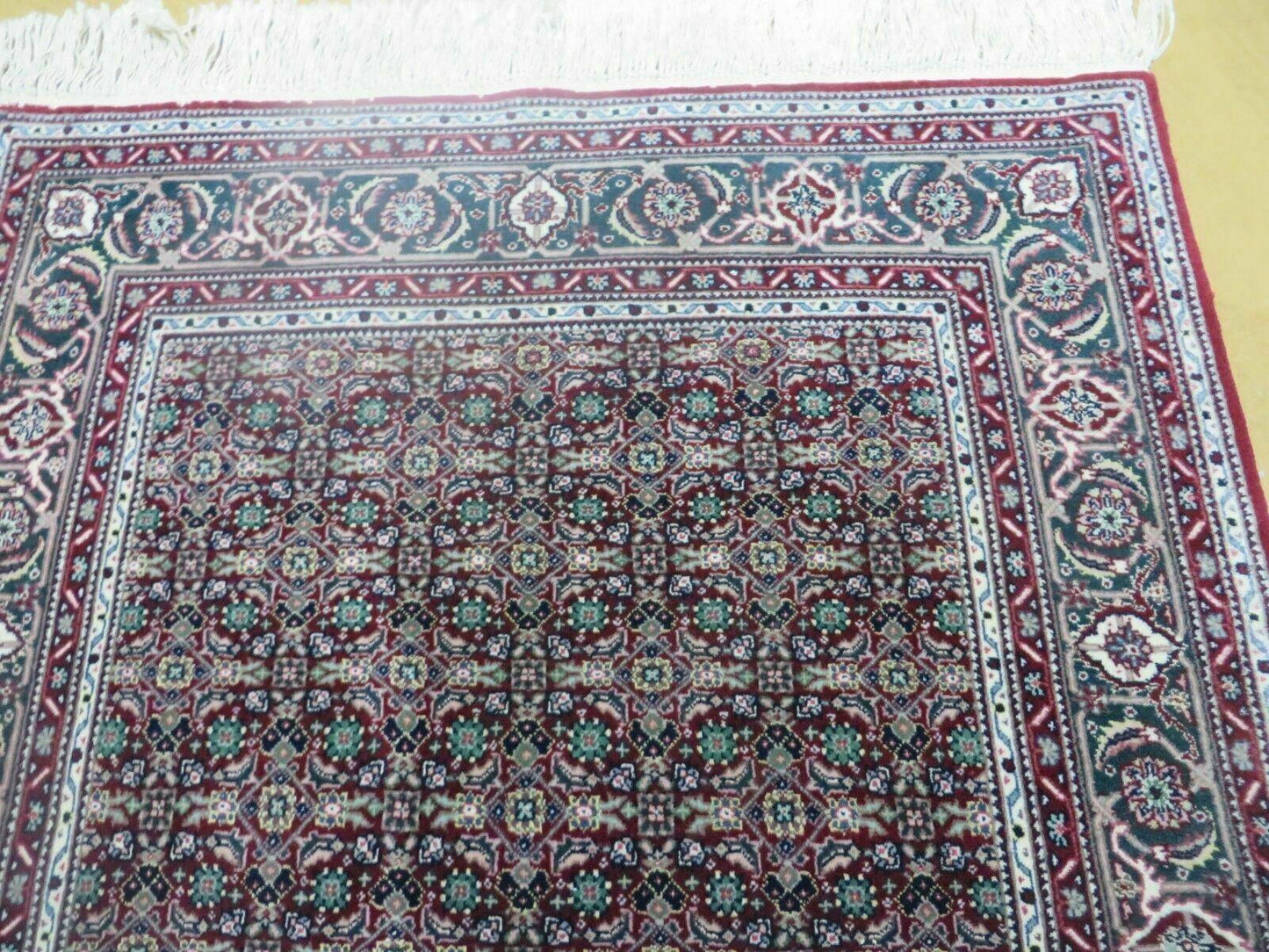3' X 5' Vintage Fine Handmade Indian Amritsar Wool Silk Rug Nice - Nuvé