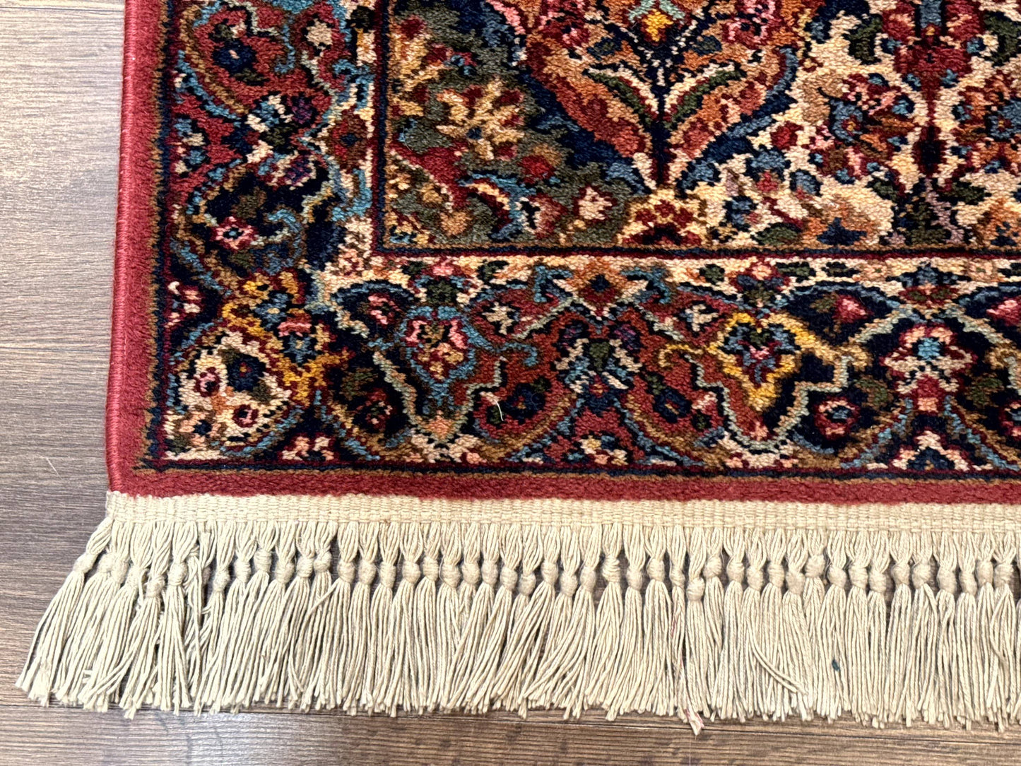 Karastan Rug 3x5 Multicolor Panel Kirman #717, Original 700 Series, Wool Pile, Discontinued - Nuvé