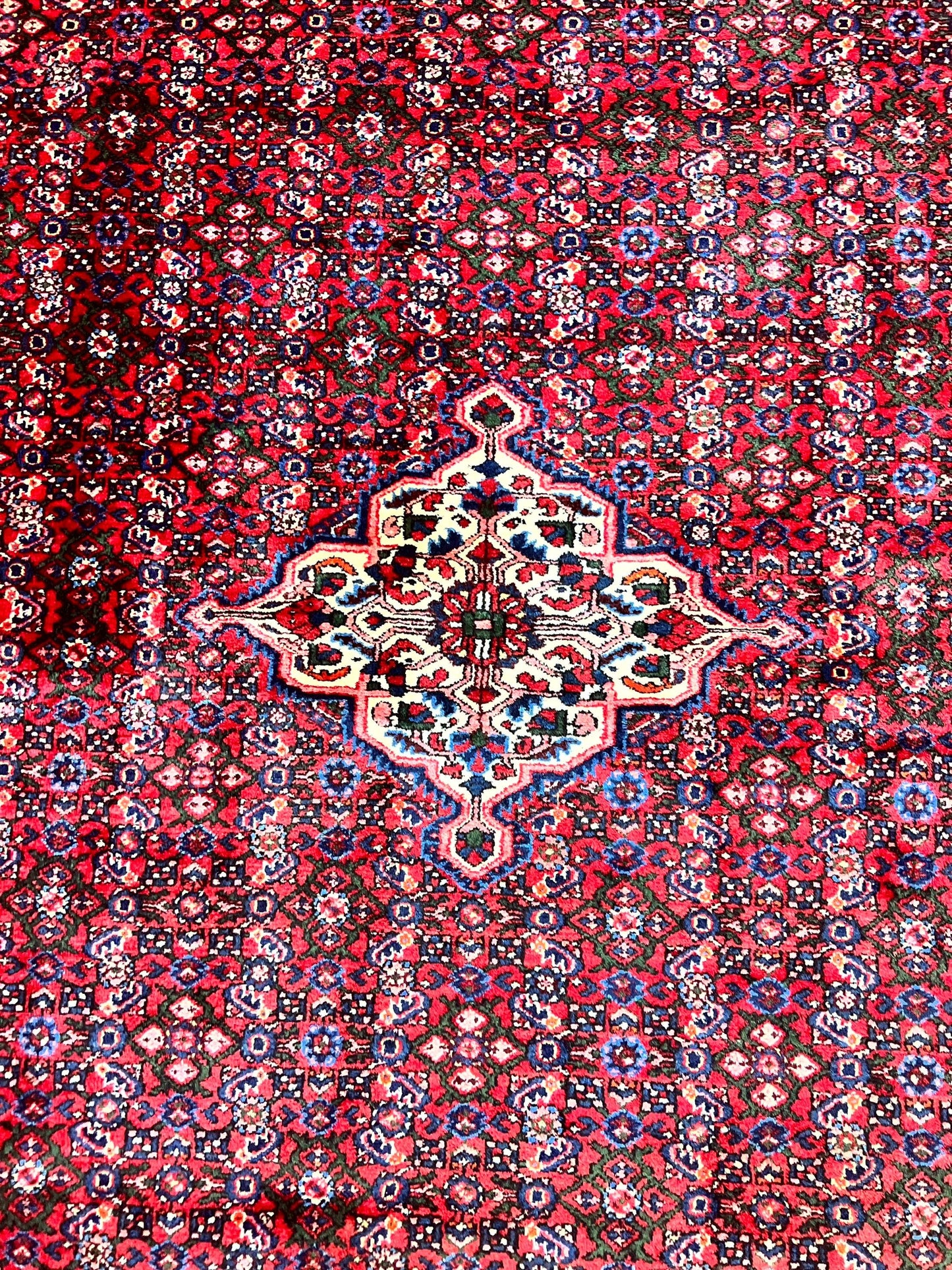 Large Persian Tribal Rug 11x17, Palace Sized Wool Handmade Vintage Carpet, Oversized Hand Knotted Rug, Red, Hamadan Dargazin Rug - Nuvé