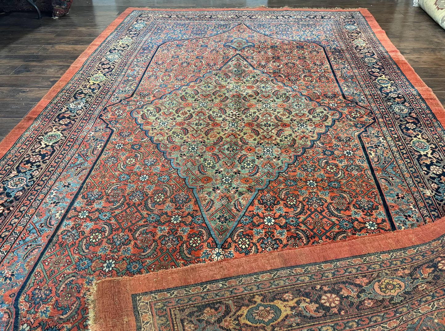 Antique Persian Bijar Rug 7x15 - Nuvé