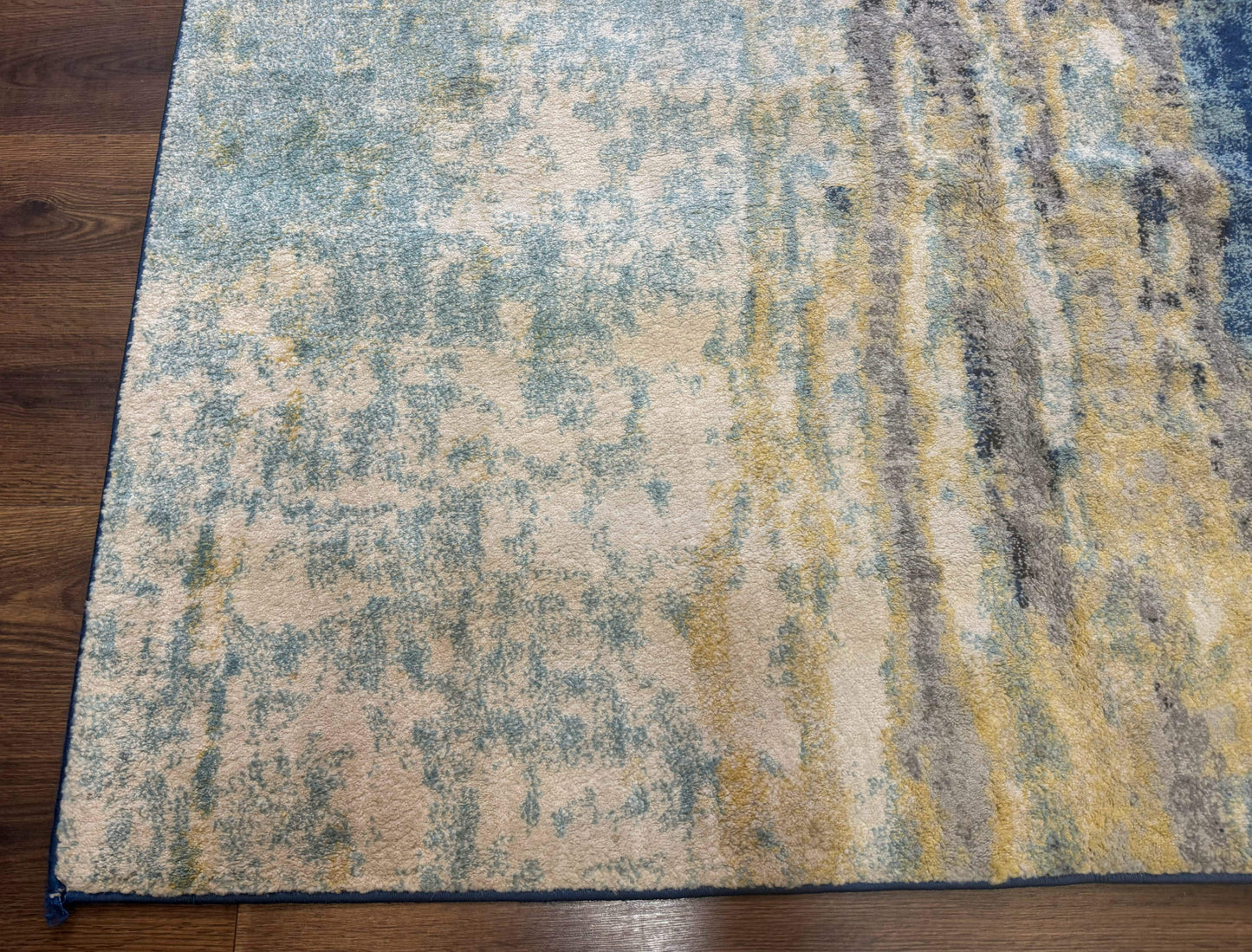Modern Abstract Blue Area Rug 8x11 ft - Nuvé