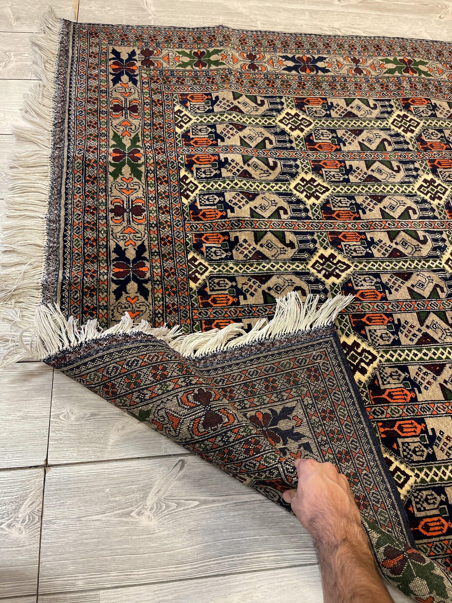 Afghani Area Rug I Ala Bakhmal 5x7 Ft - Nuvé