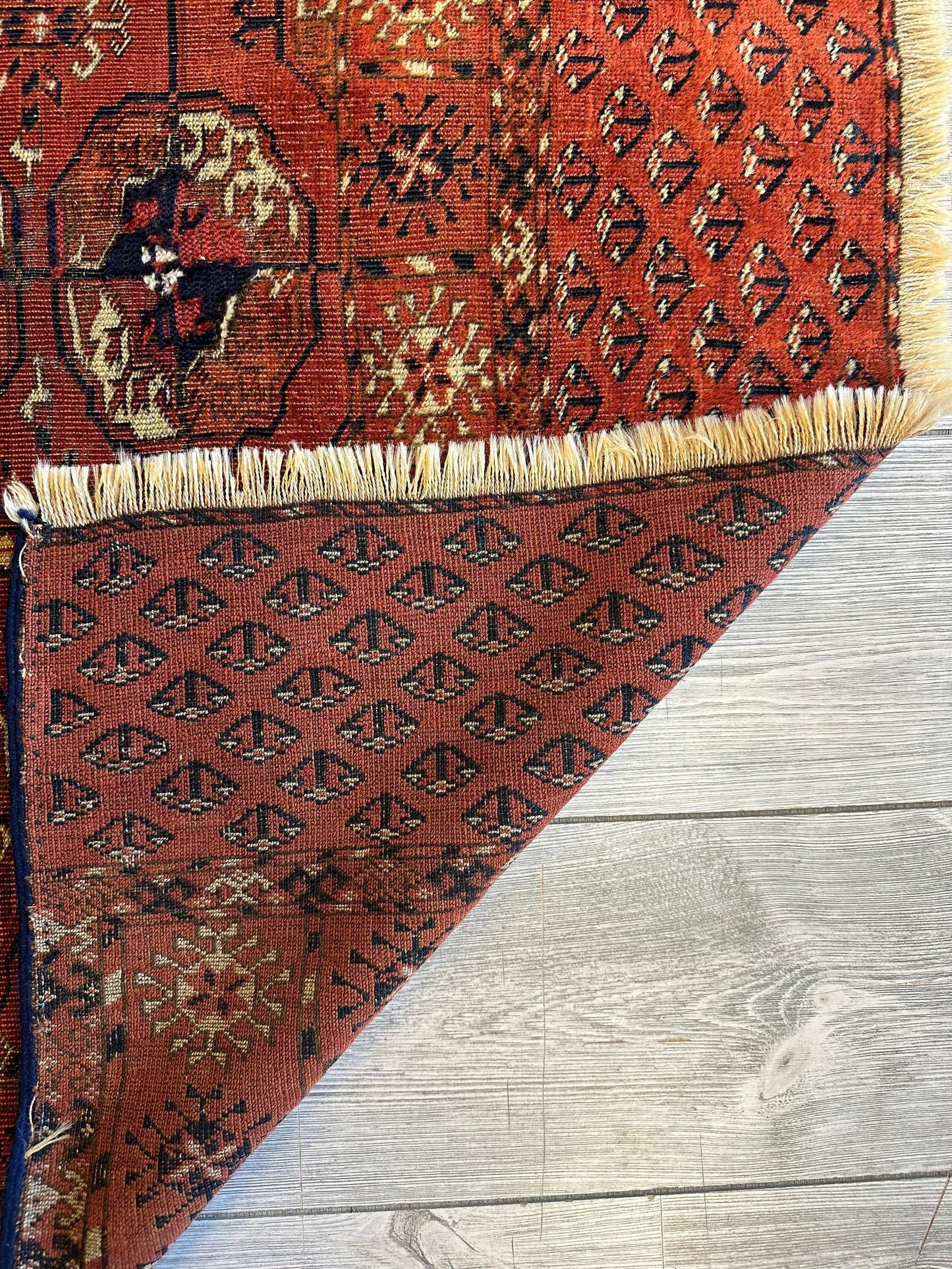 Antique 1880’s Tribal Turkoman Tekke Wedding Rug 3’4” x 4’1” - Nuvé