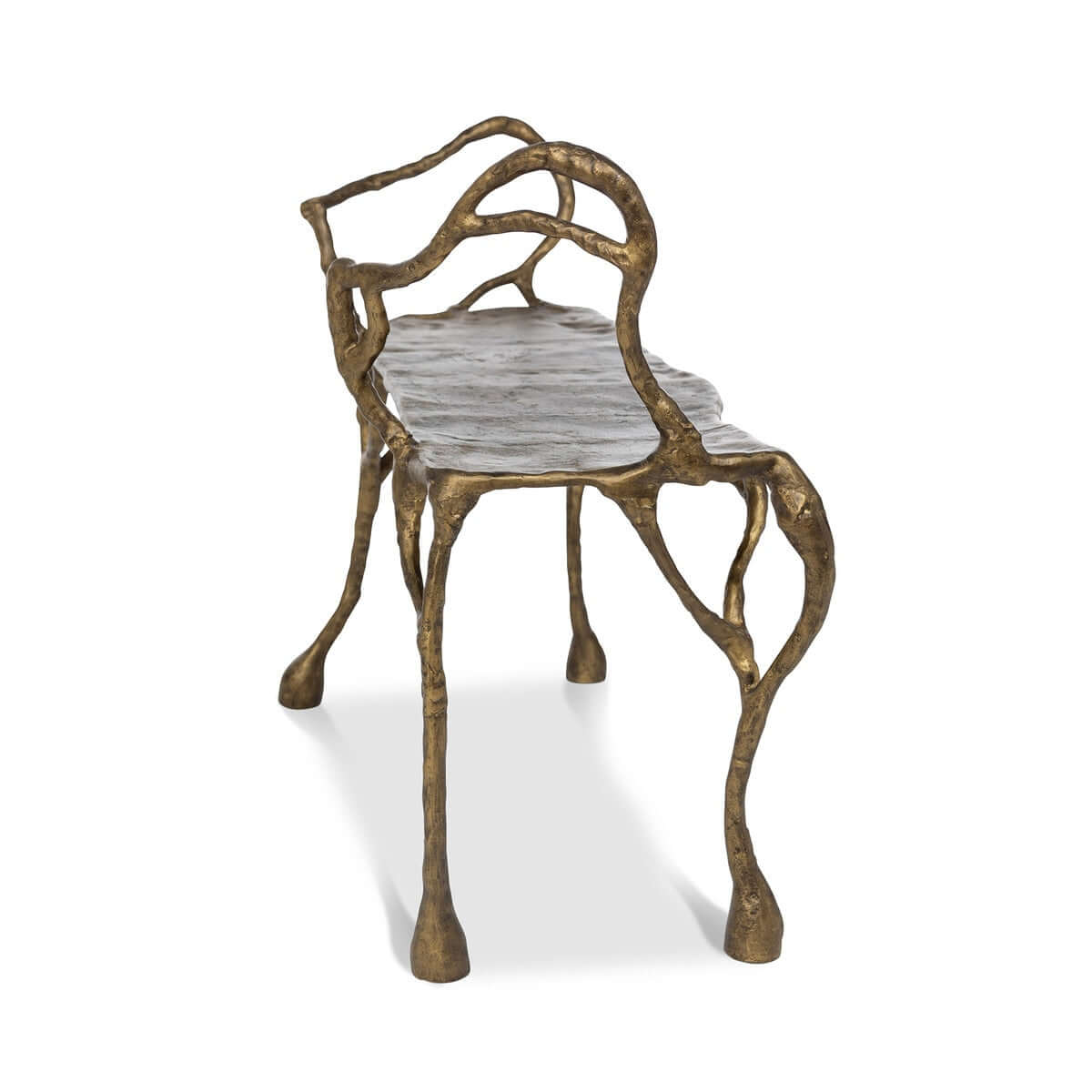 Antique Gold Organic Branch Bench - Nuvé