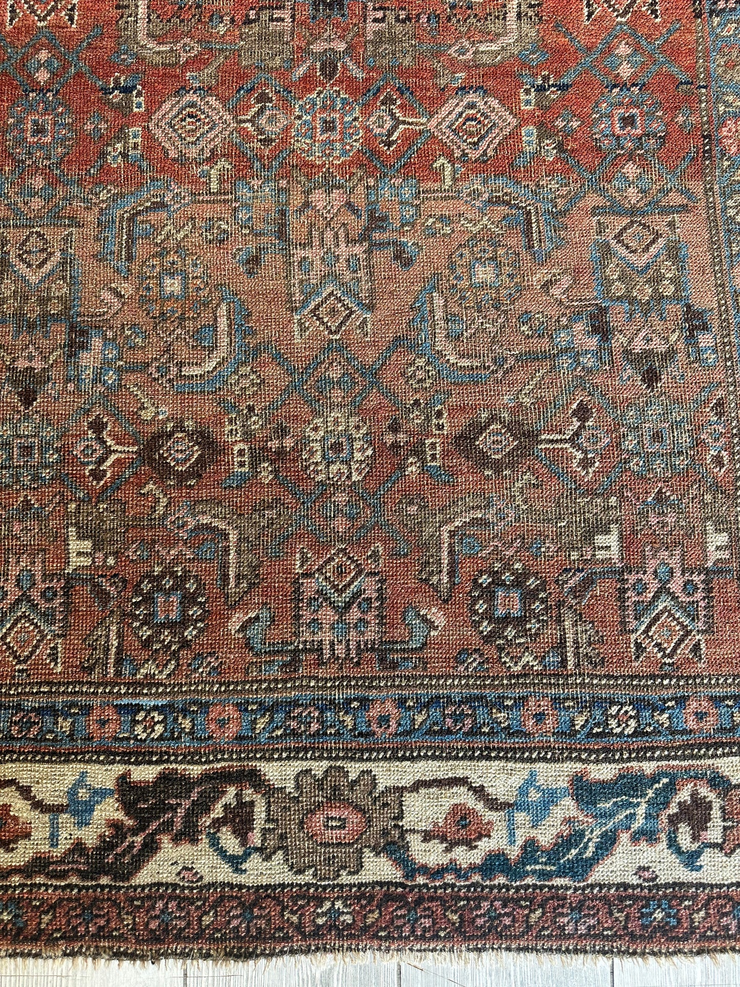 Antique Late 19th Century Persian Kurdish Gholtogh Rug 4 x 7 - Nuvé