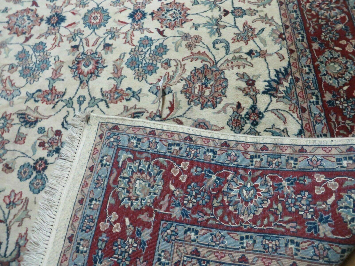 6' X 9' Vintage Handmade Fine Chinese Floral Oriental Wool Rug Carpet Beige - Nuvé