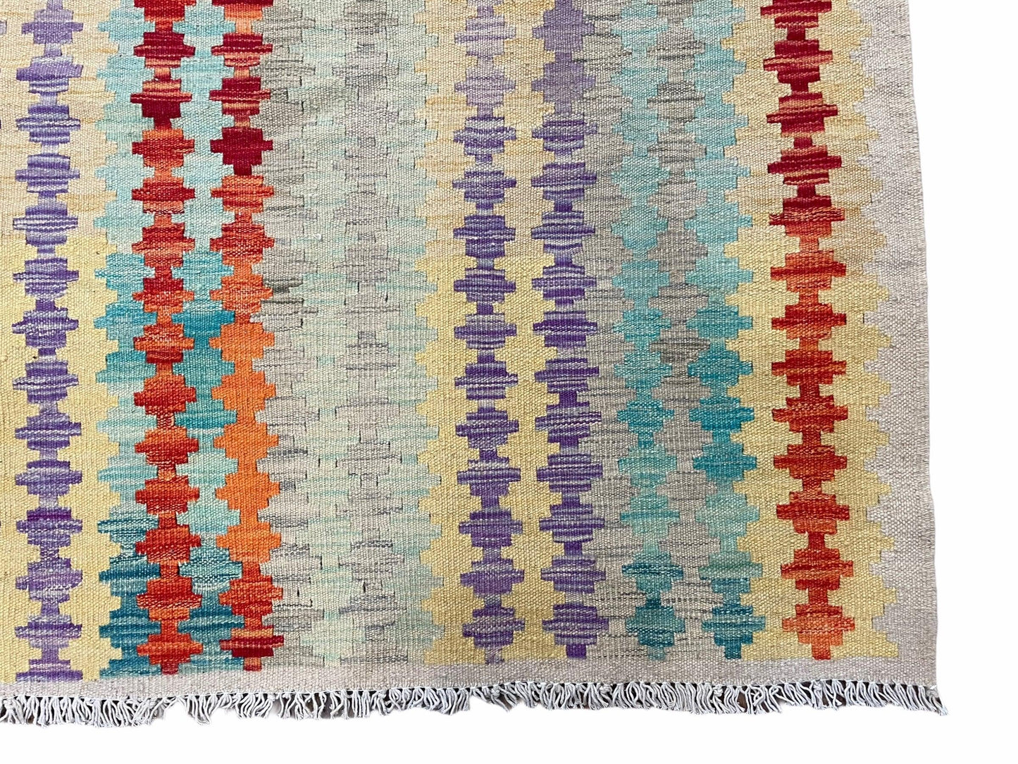 Colorful Kilim Rug 6x8 Multicolor Turkish Kilim Rug 6 x 8 Flat Weave Kilim Playful Anatolian Kilim Wool Kilim New Rug - Nuvé