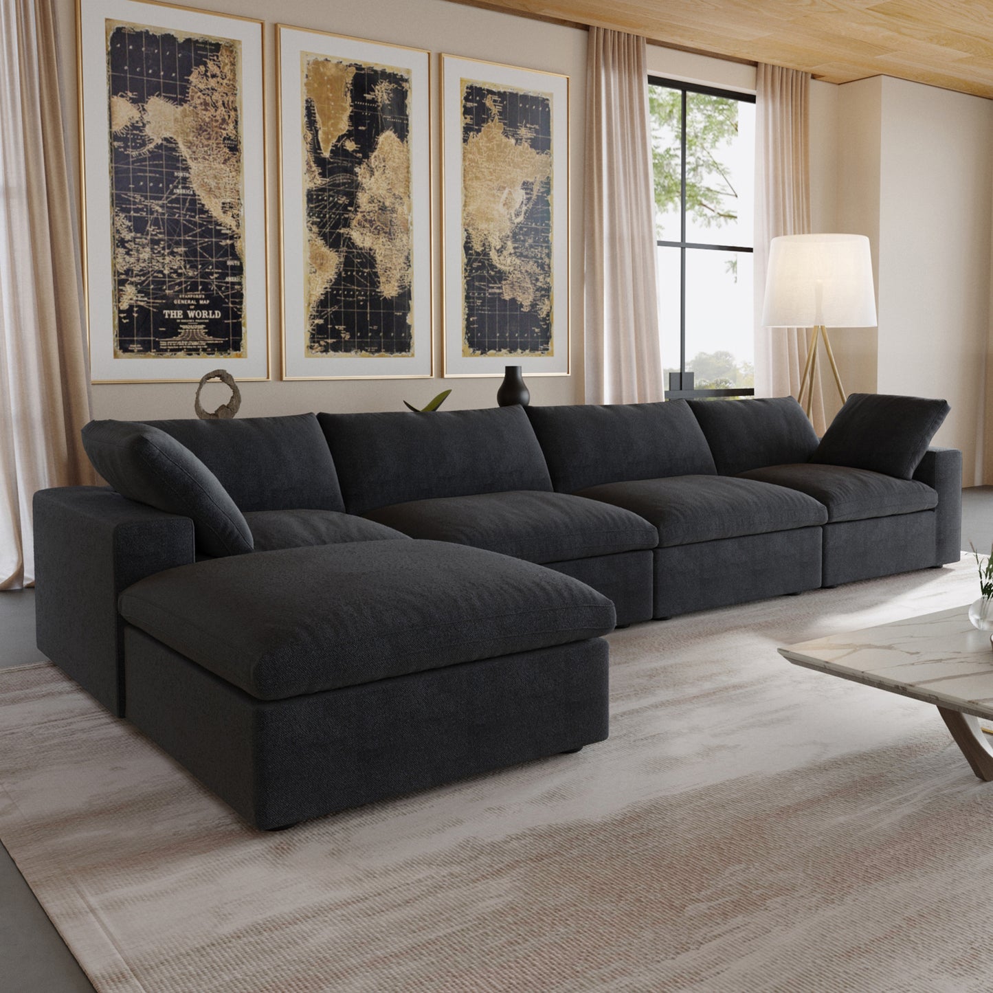 Nuvé® Solace Modular Bouclé Cloud Sofa