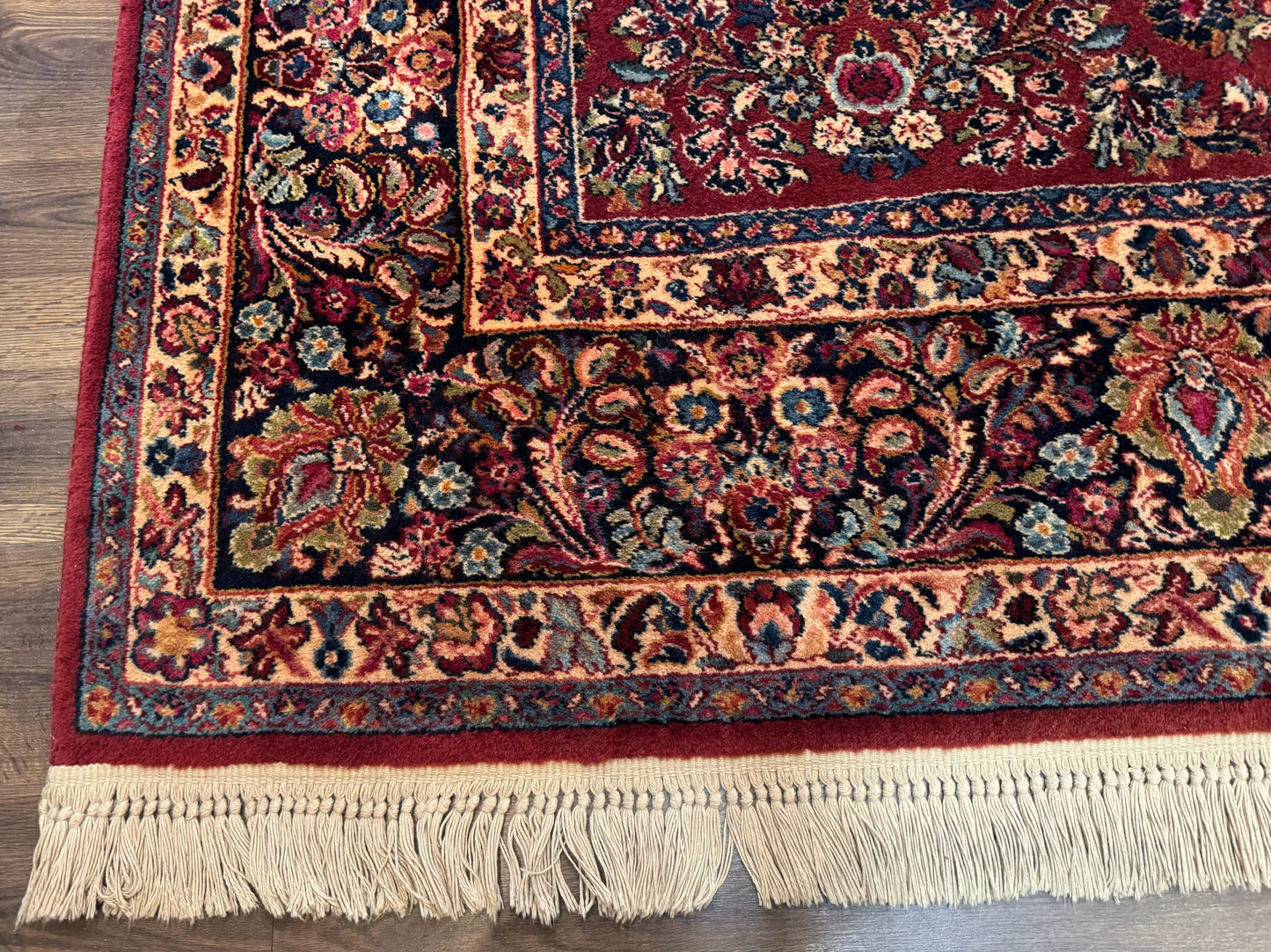 Karastan Rug 10x14, Red Sarouk #785, Wool Original 700 Series - Nuvé