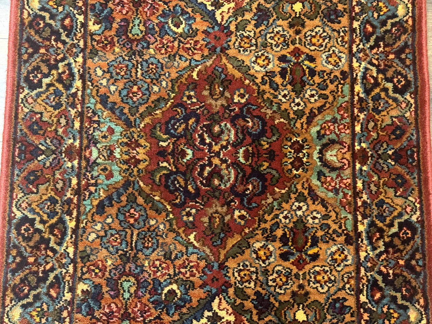 Karastan Rug 2.6 x 4 Multicolor Panel Kirman #717, Original 700 Series, Wool Pile Discontinued - Nuvé