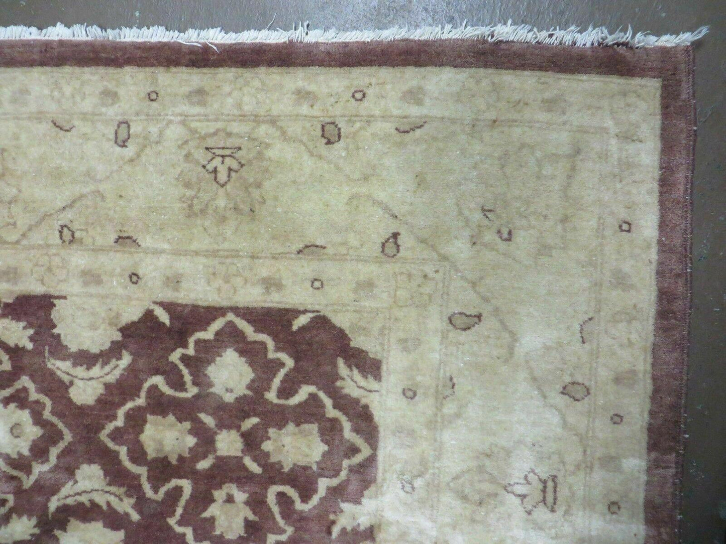 7' X 10' Vintage Fine Handmade Pakistan Peshawar Chobi Floral Wool Rug Vegy Dye - Nuvé