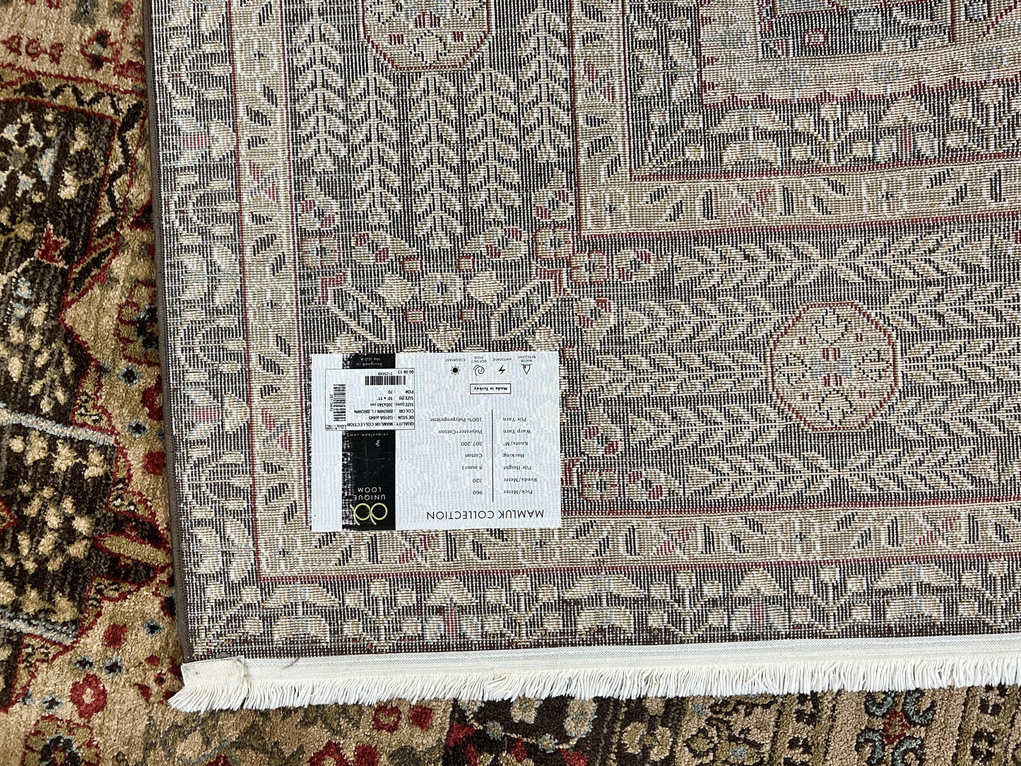 Room Sized Oriental Rug 10x11, Power Loomed Carpet, Tan Brown, Unique Loom - Nuvé