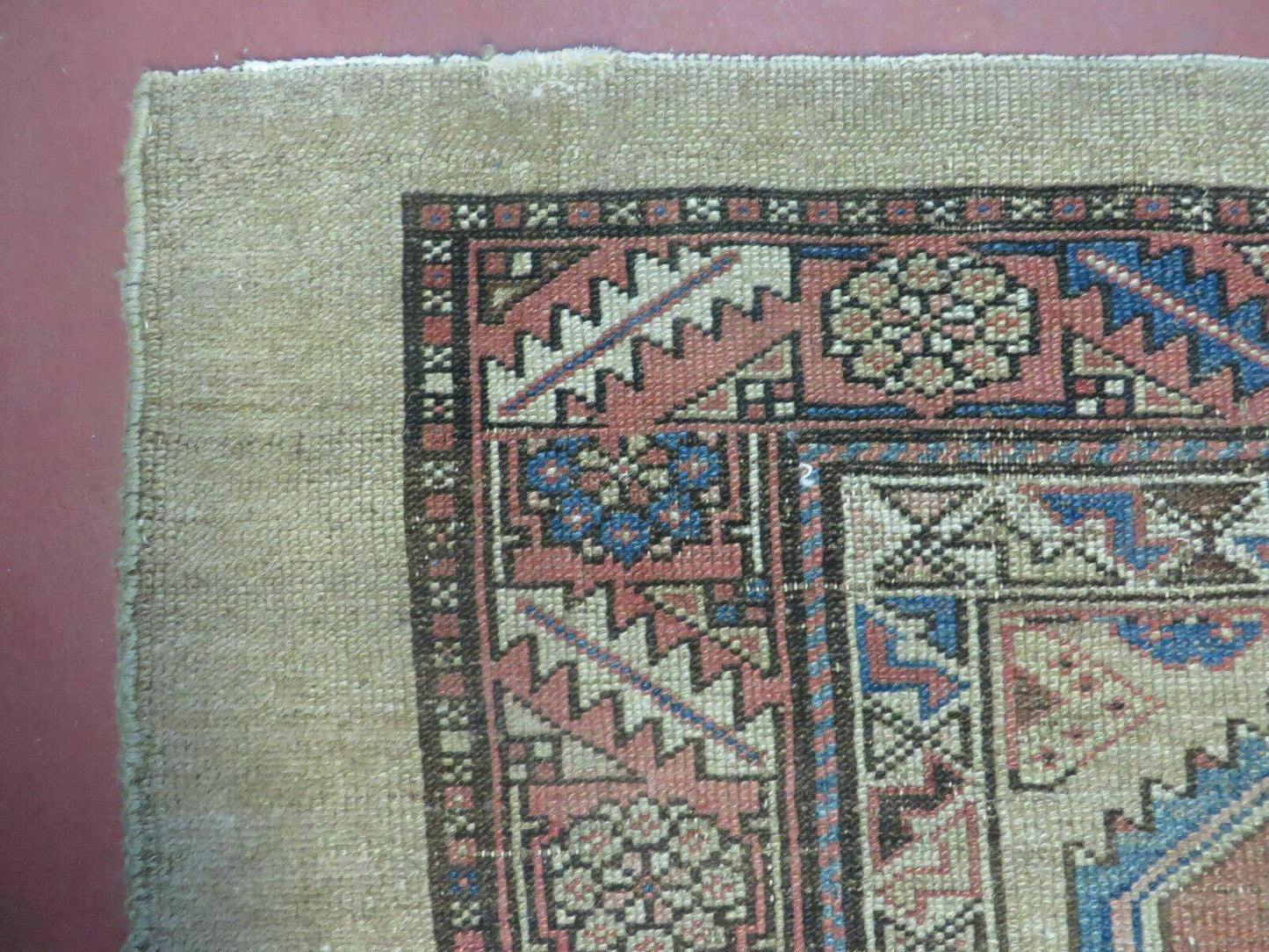 3'4" X 12' Antique Hand Made Turkish Wool Rug Runner Carpet Camel Hair Nice - Nuvé