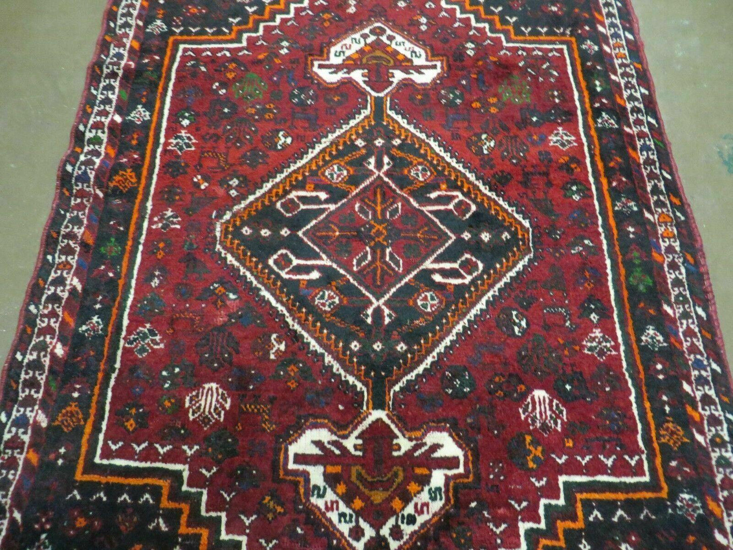 4' X 6' Antique Handmade Turkish Wool Veg Dyes Rug Organic Red Nice M10 - Nuvé